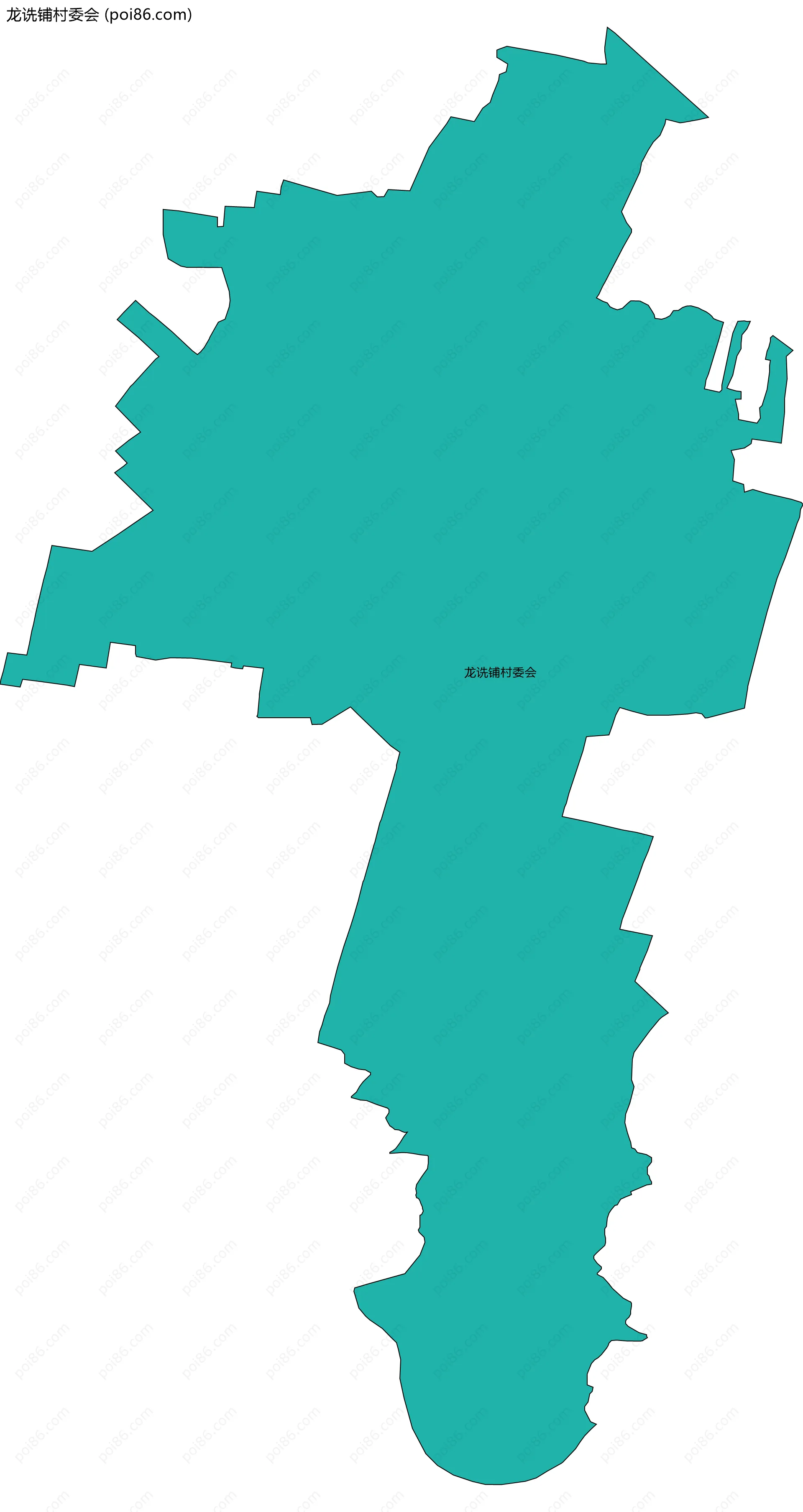 龙诜铺村委会边界地图