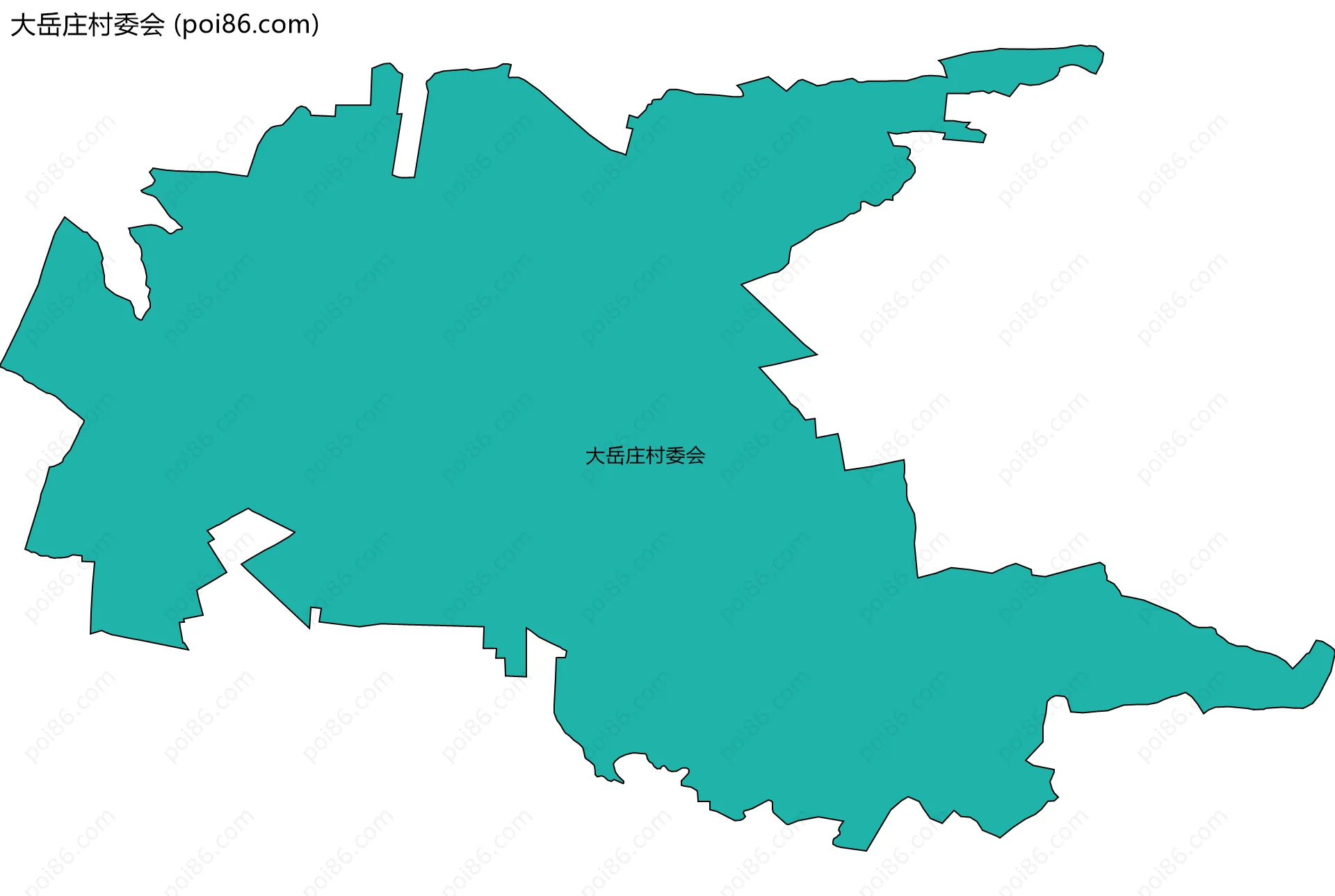 大岳庄村委会边界地图