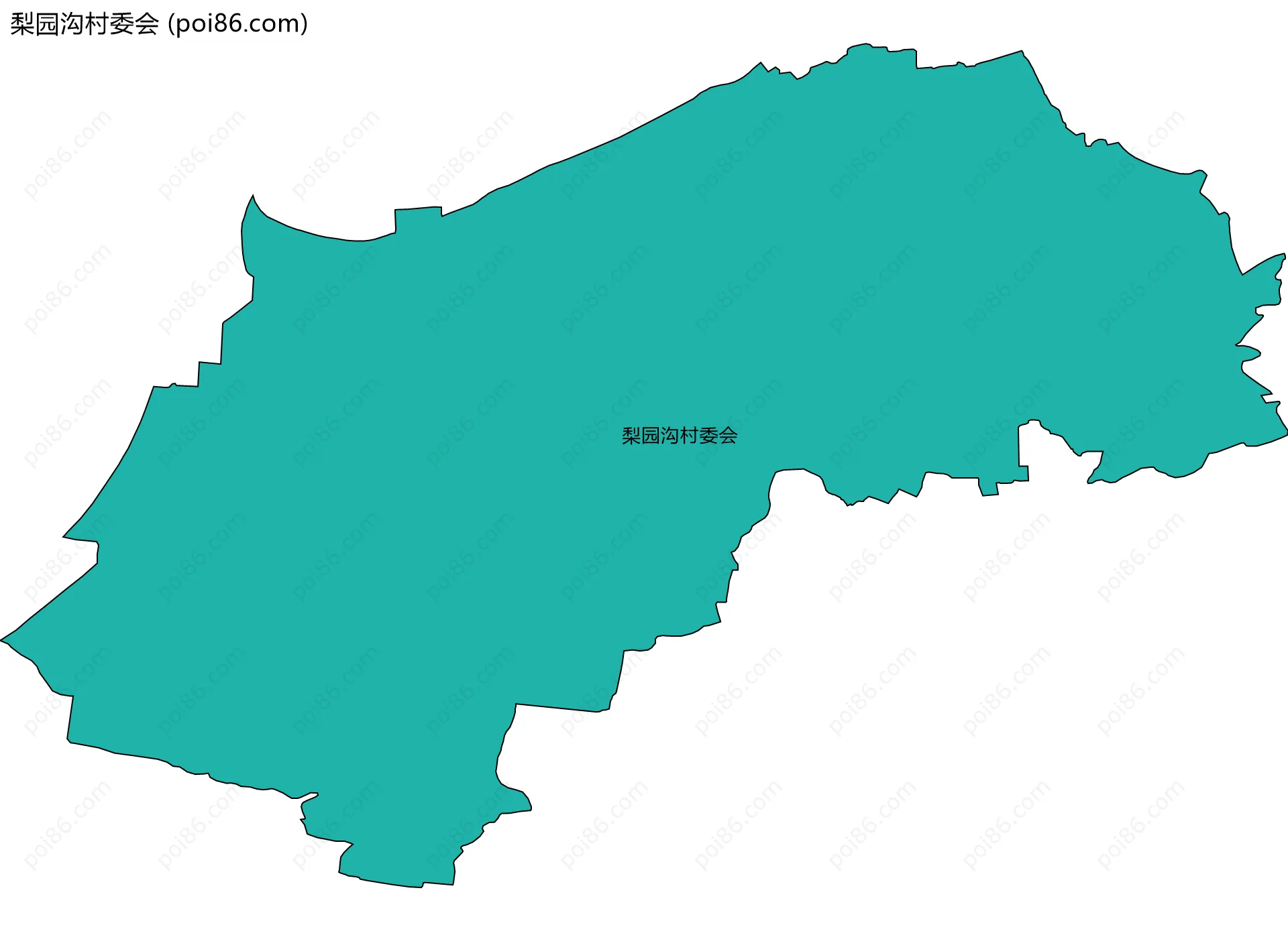 梨园沟村委会边界地图