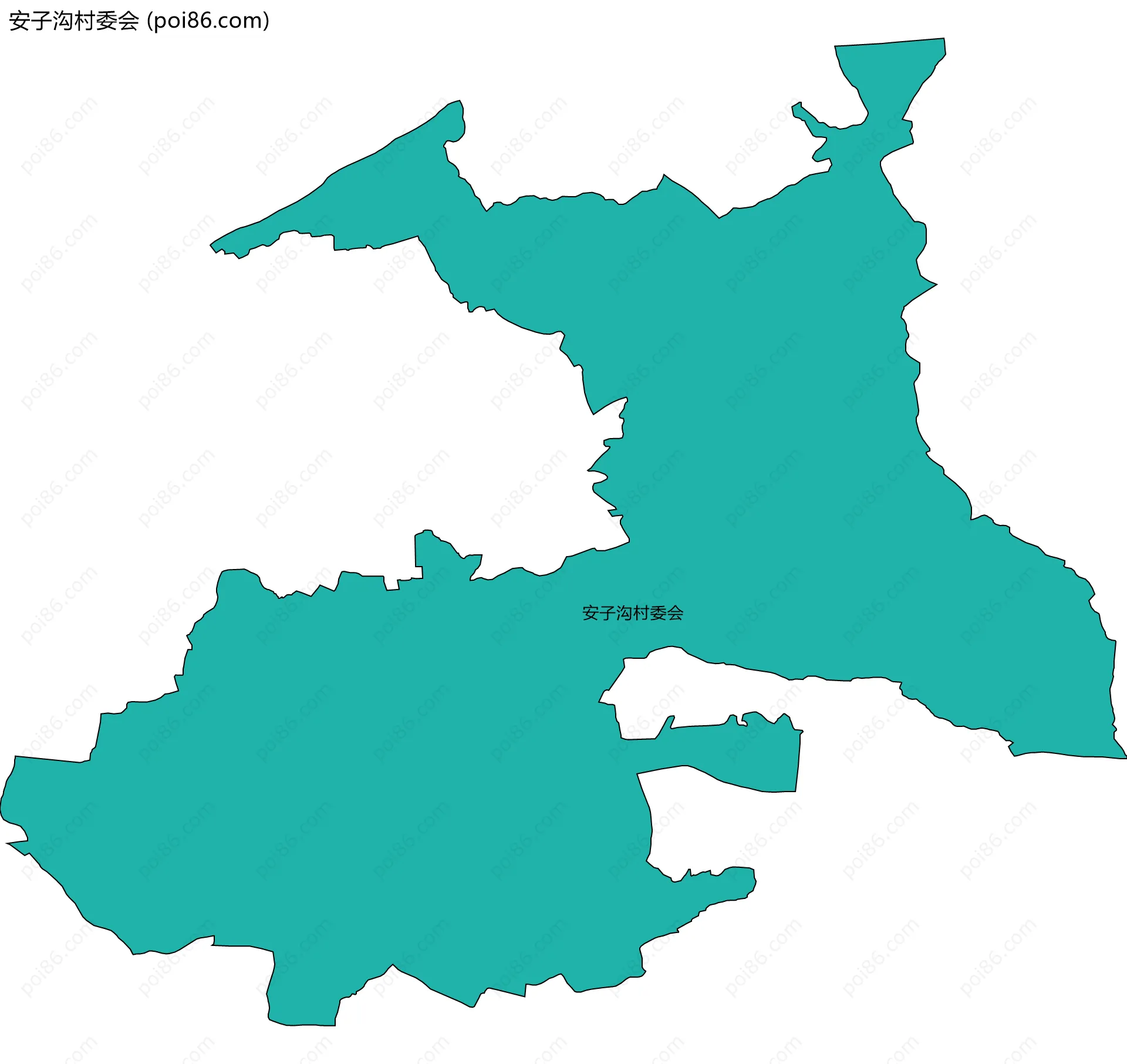 安子沟村委会边界地图