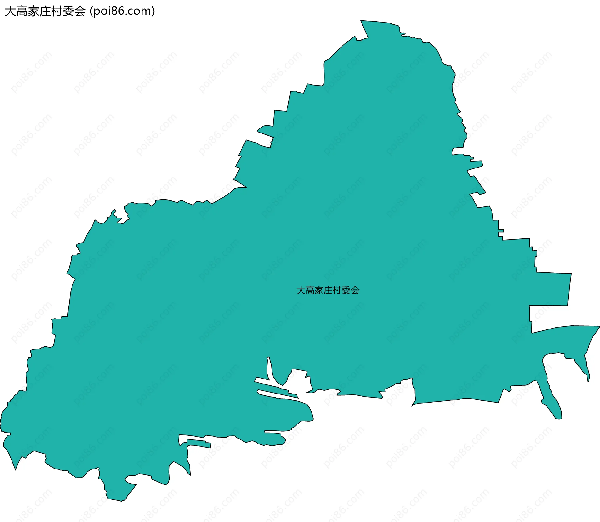 大高家庄村委会边界地图