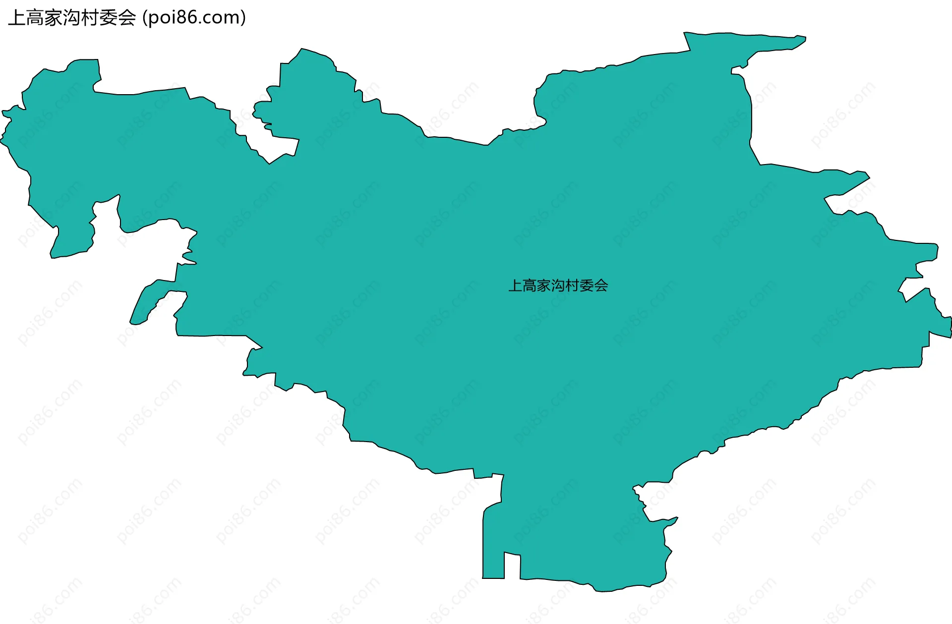 上高家沟村委会边界地图