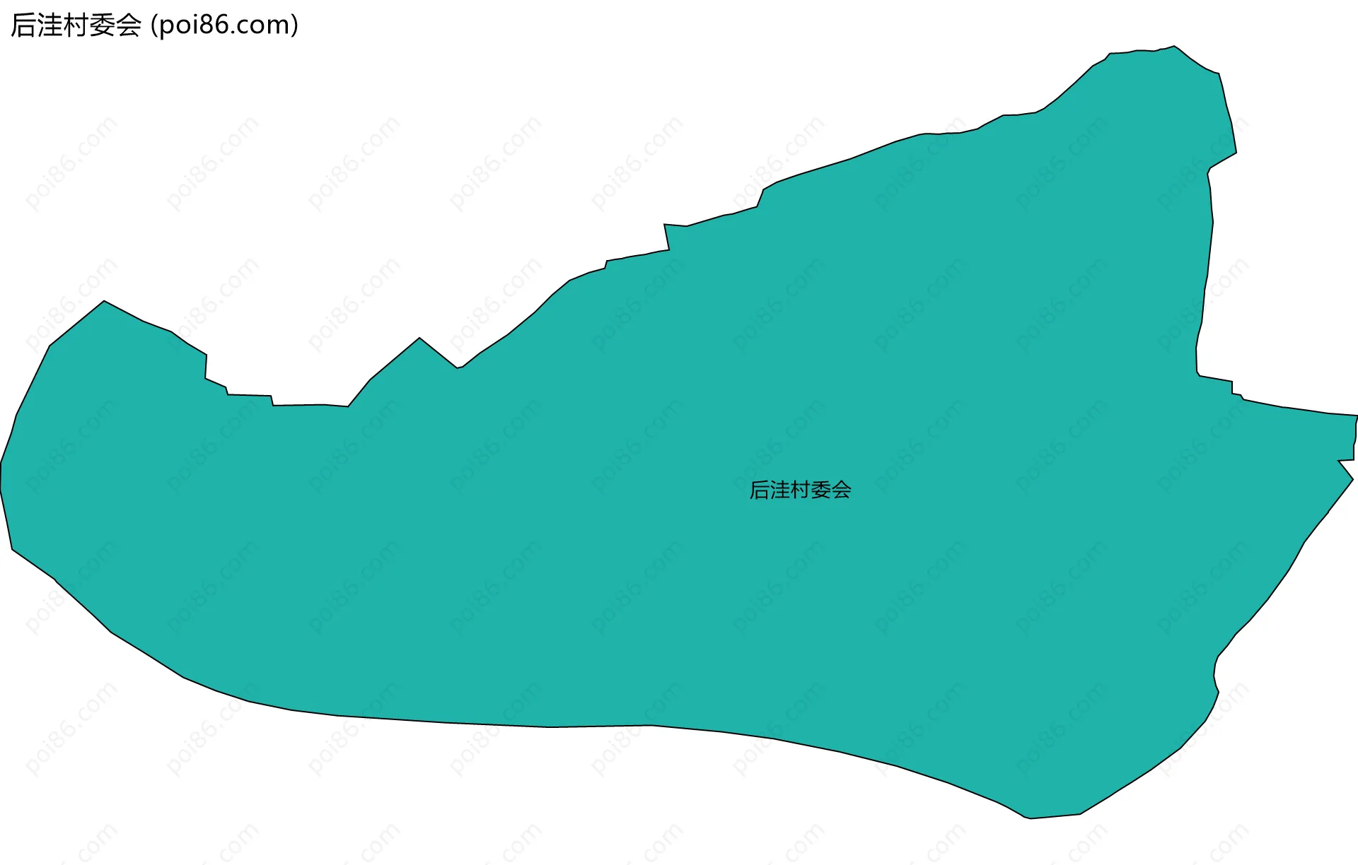 后洼村委会边界地图
