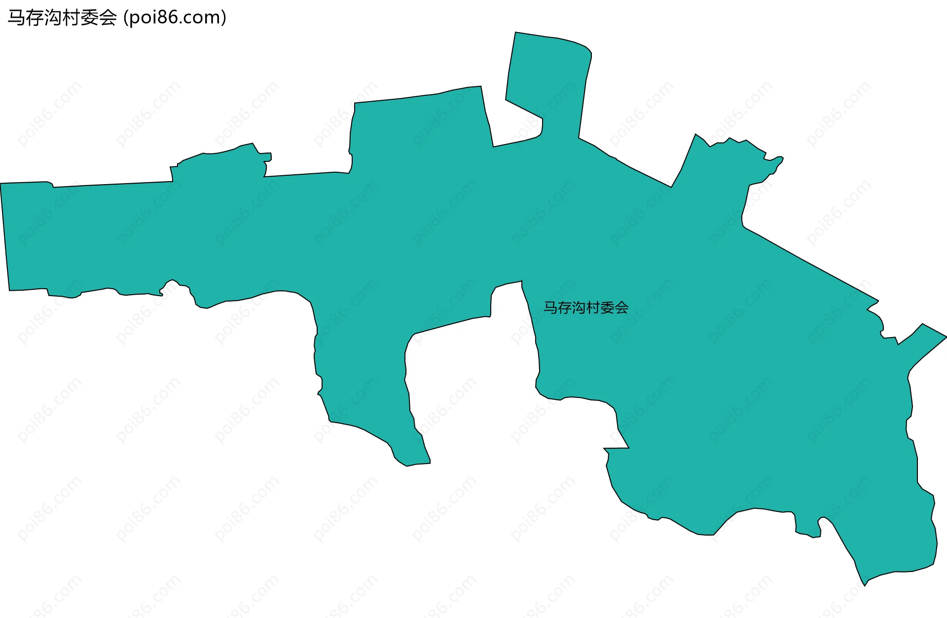 马存沟村委会边界地图