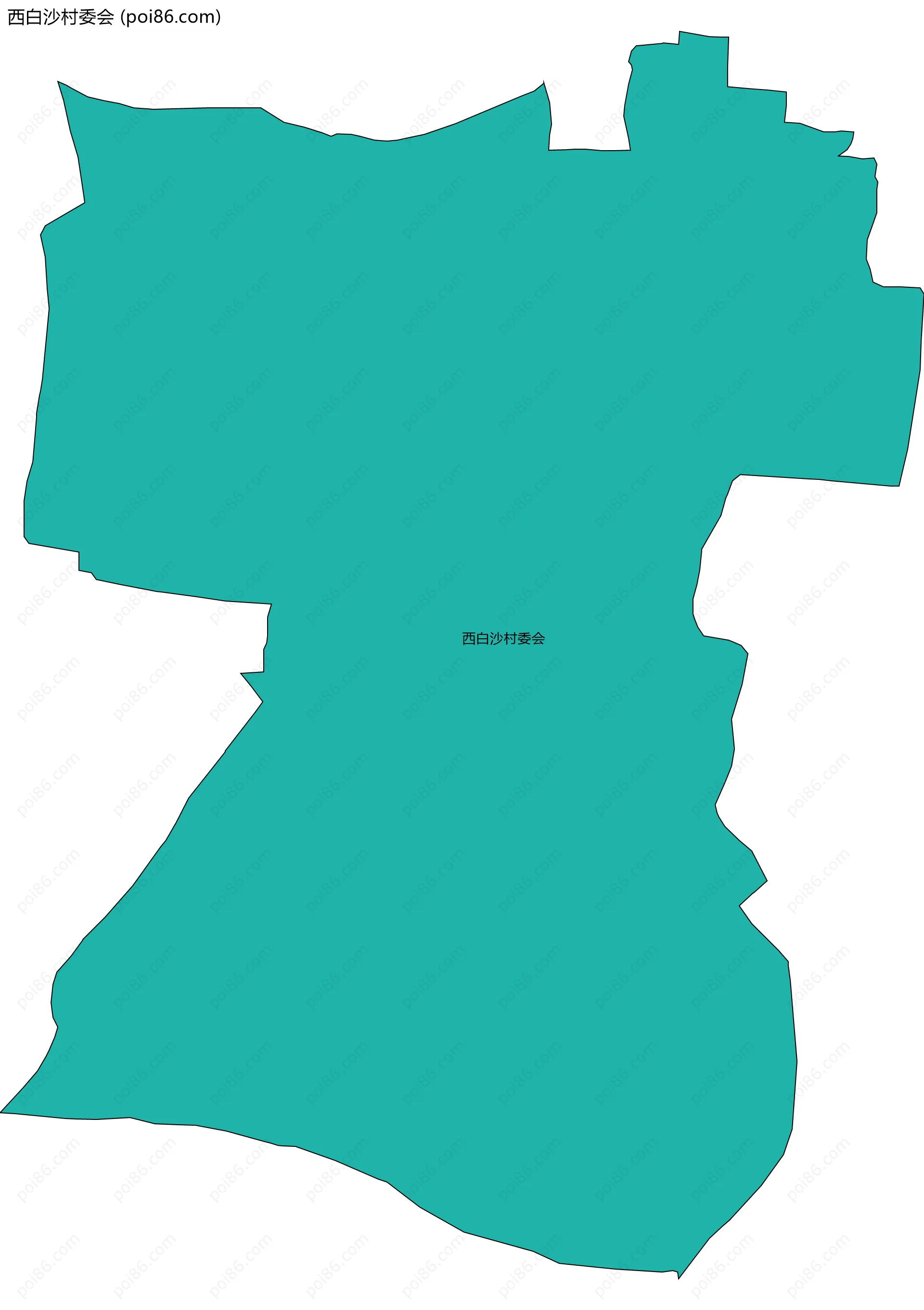 西白沙村委会边界地图