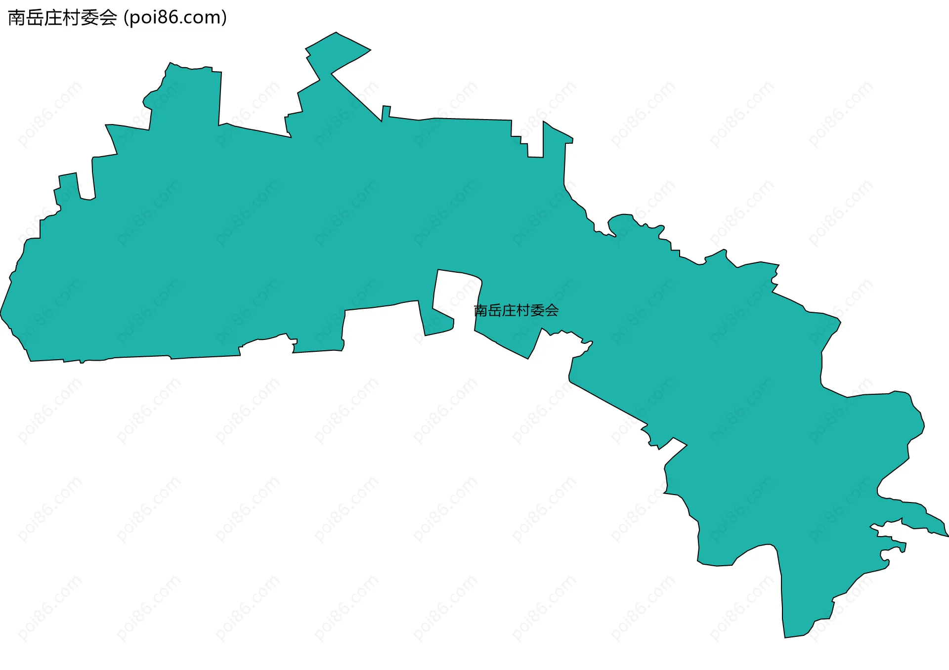 南岳庄村委会边界地图