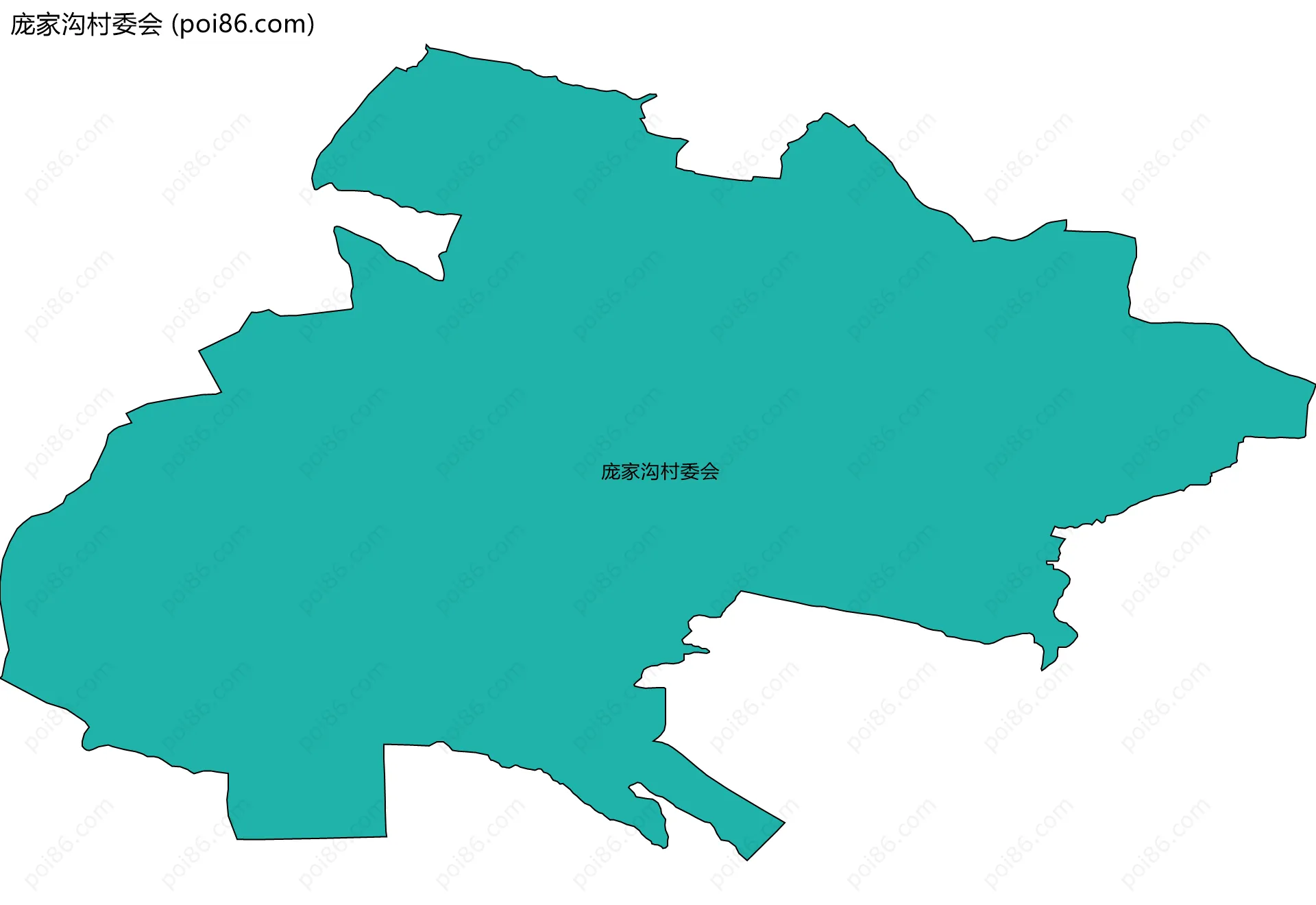 庞家沟村委会边界地图
