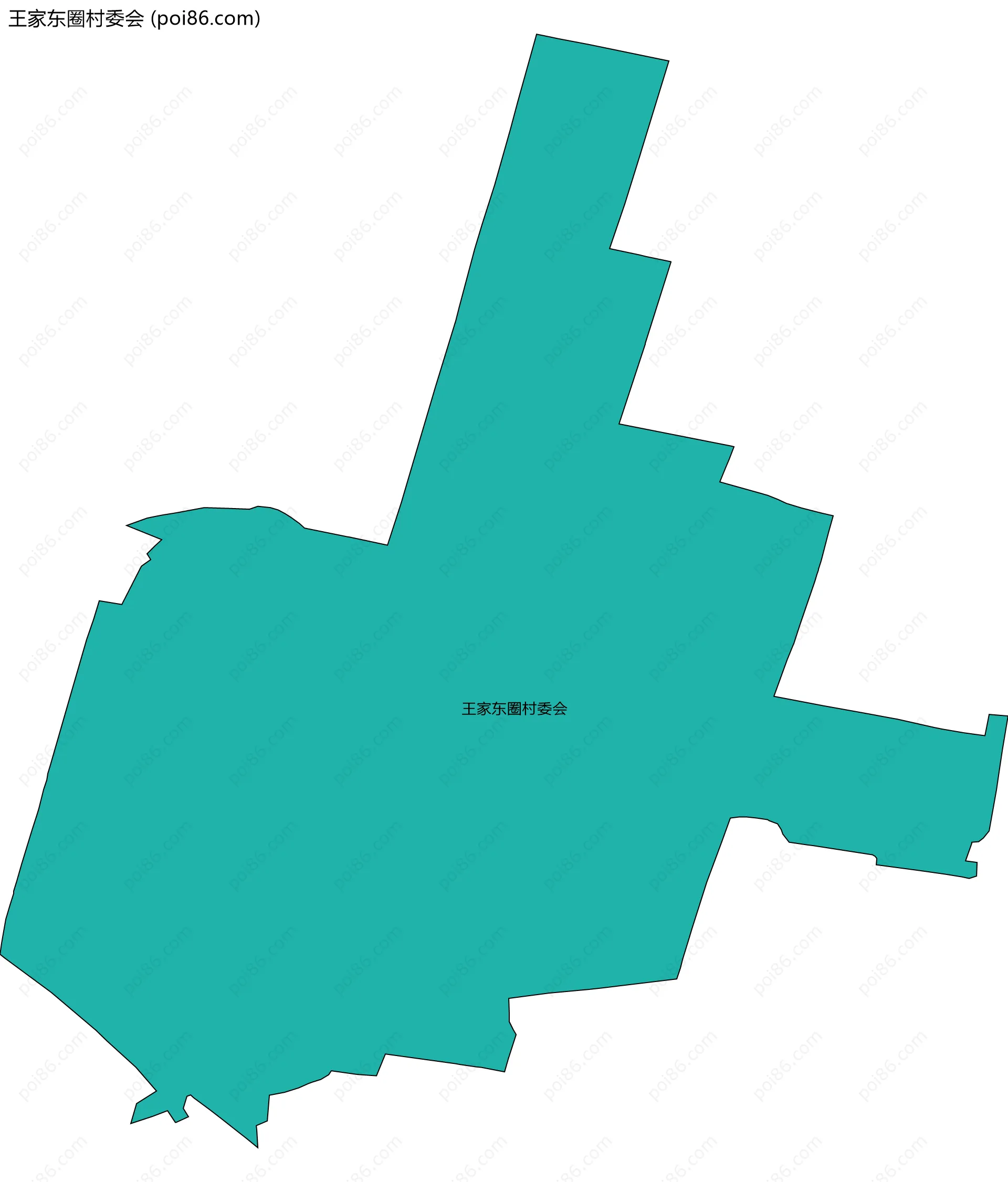 王家东圈村委会边界地图