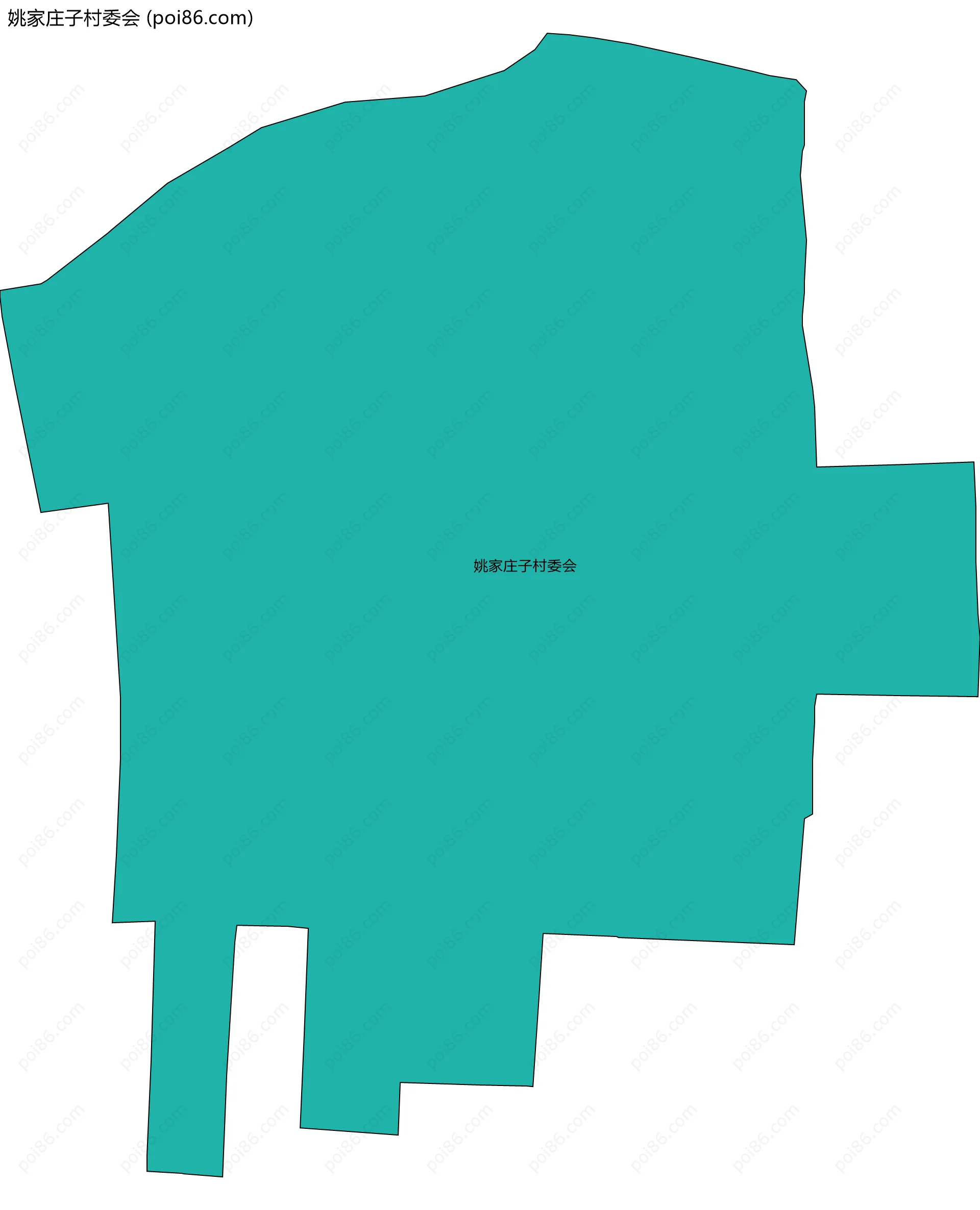 姚家庄子村委会边界地图