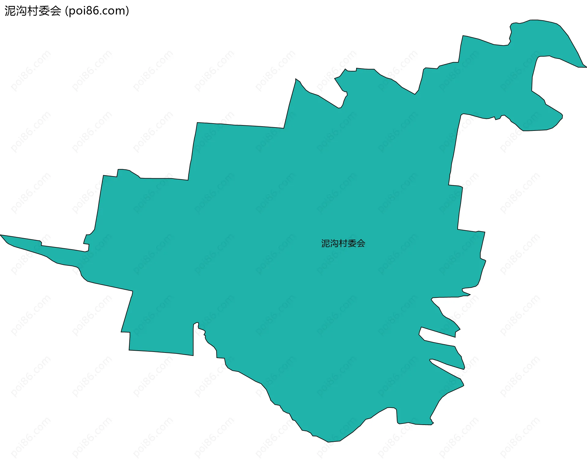 泥沟村委会边界地图