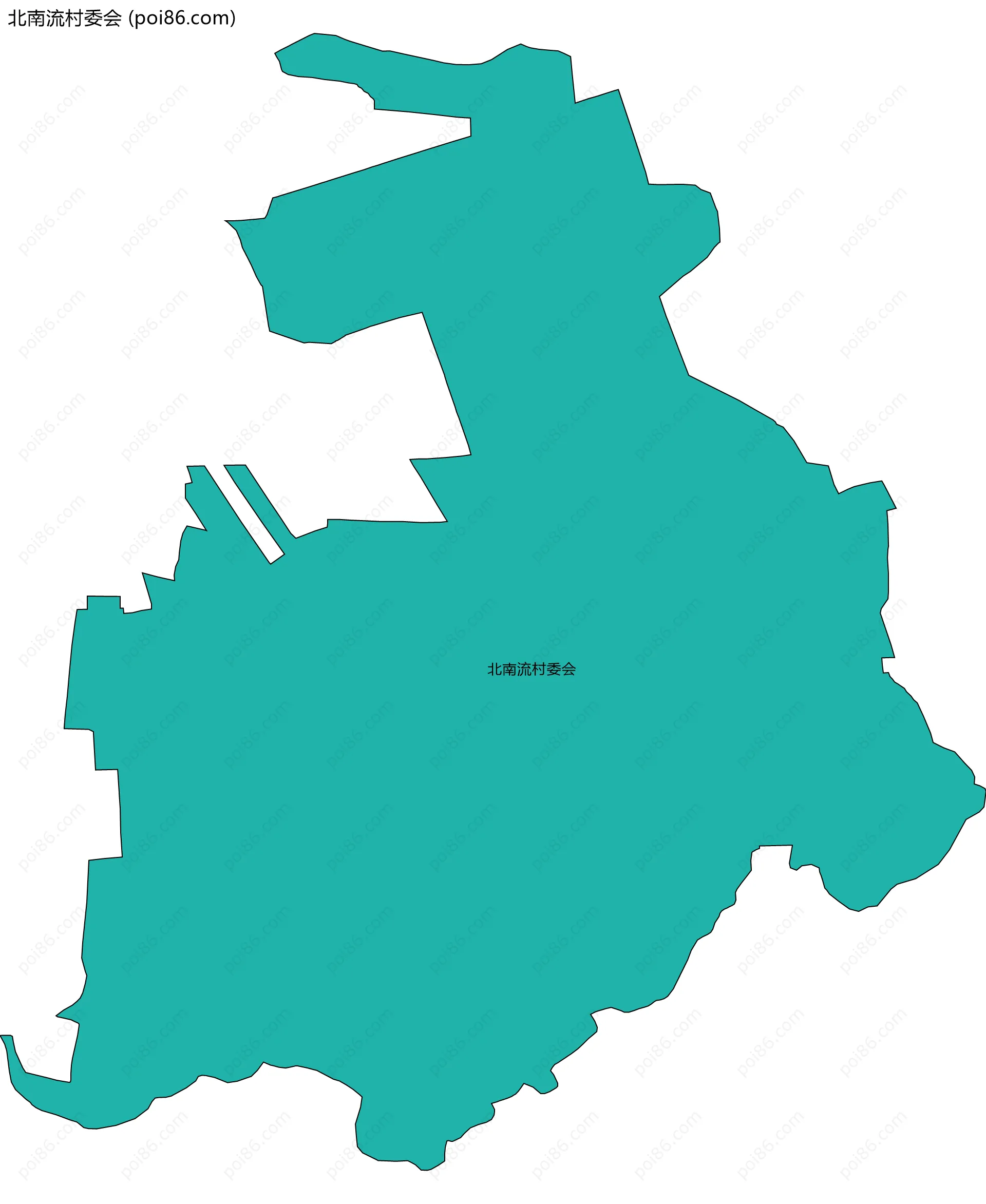 北南流村委会边界地图
