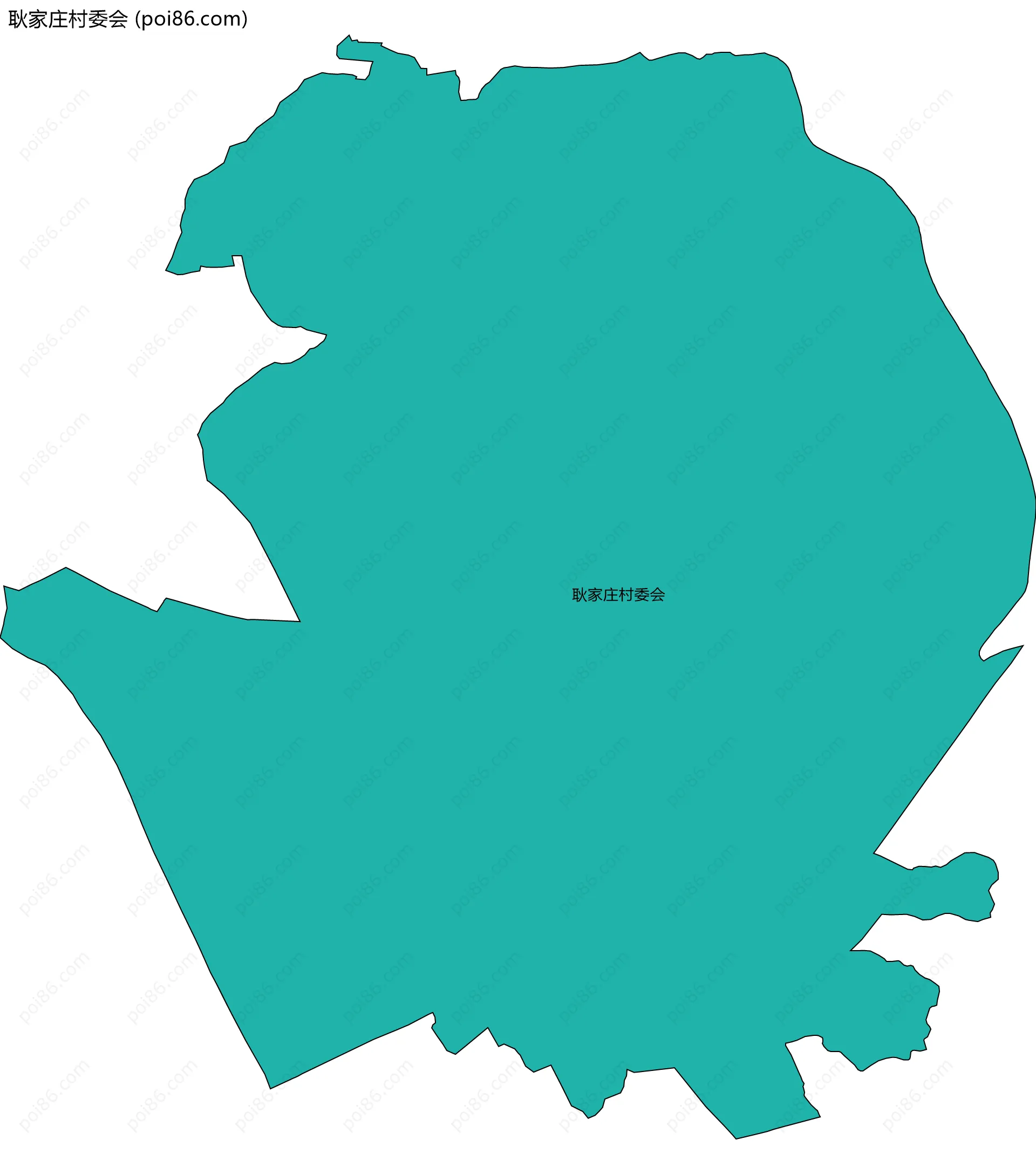 耿家庄村委会边界地图