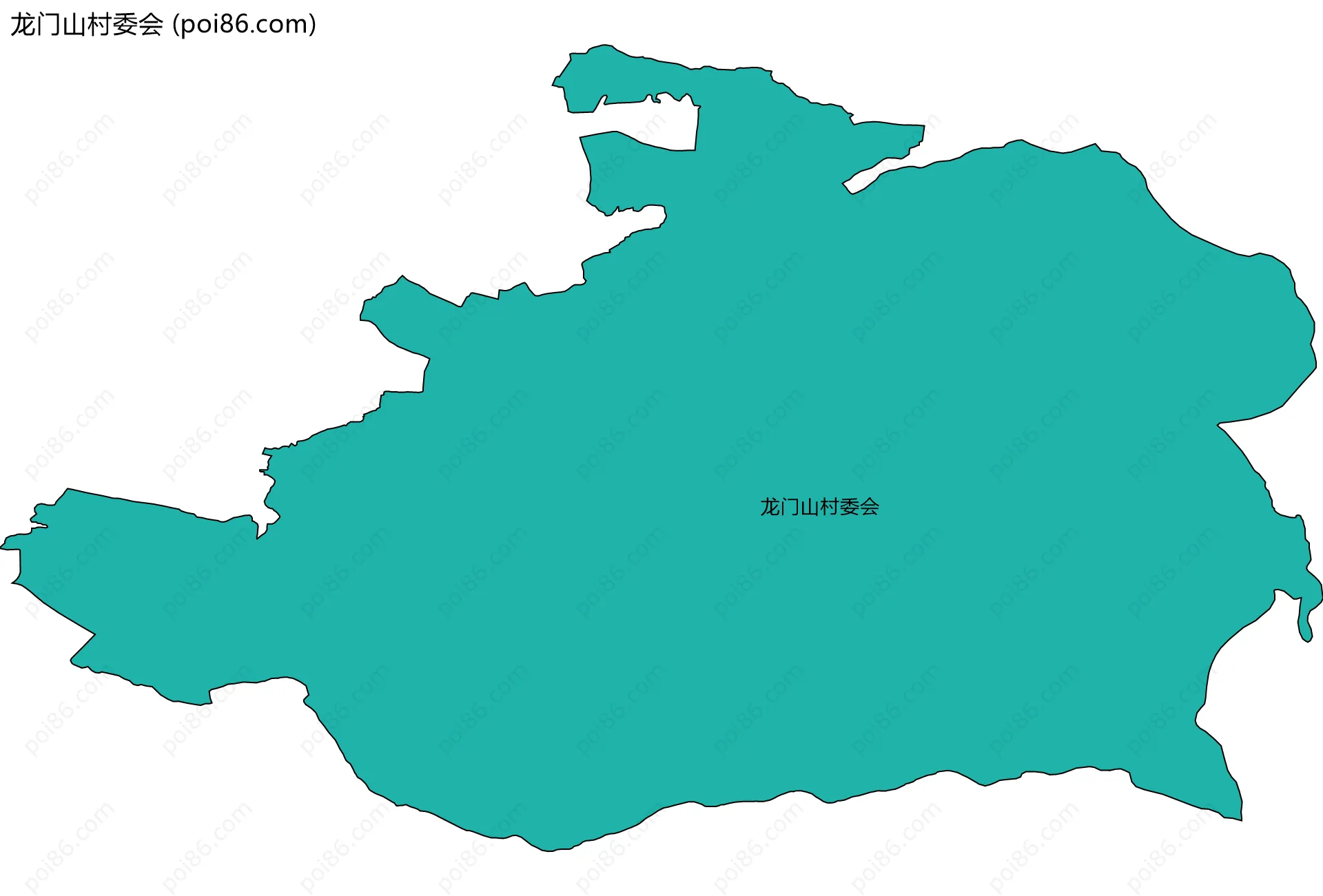 龙门山村委会边界地图