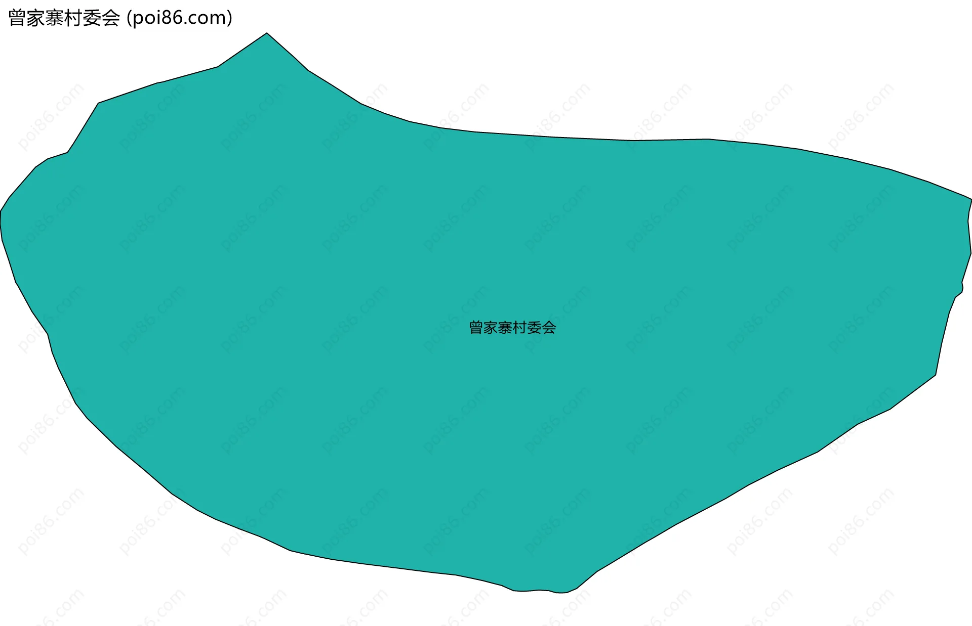 曾家寨村委会边界地图
