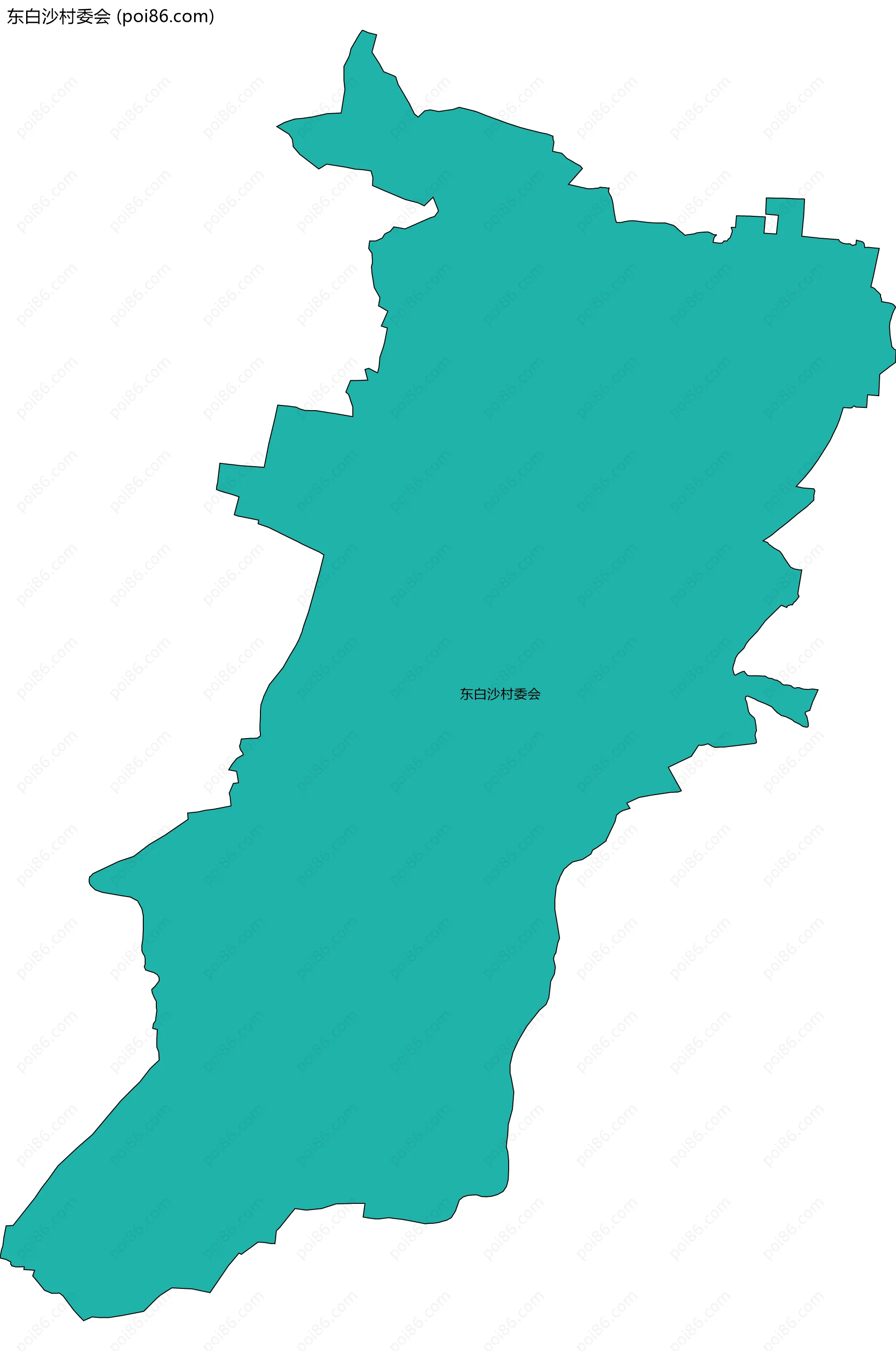 东白沙村委会边界地图