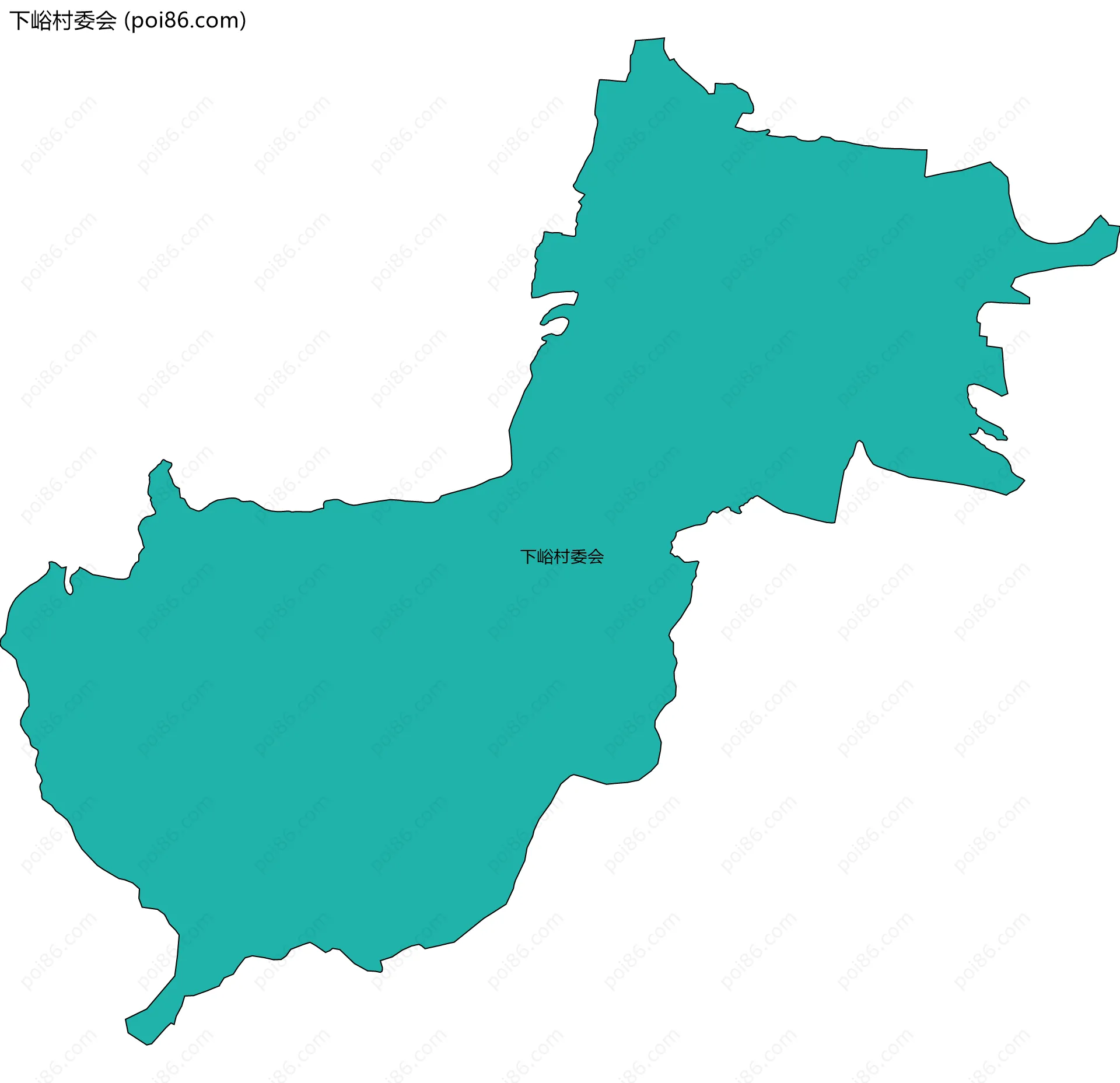 下峪村委会边界地图