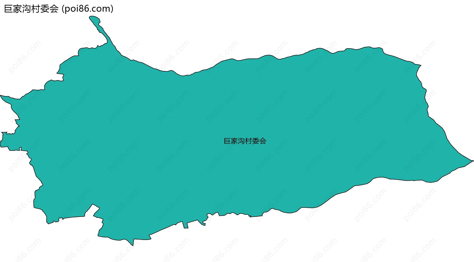 巨家沟村委会边界地图