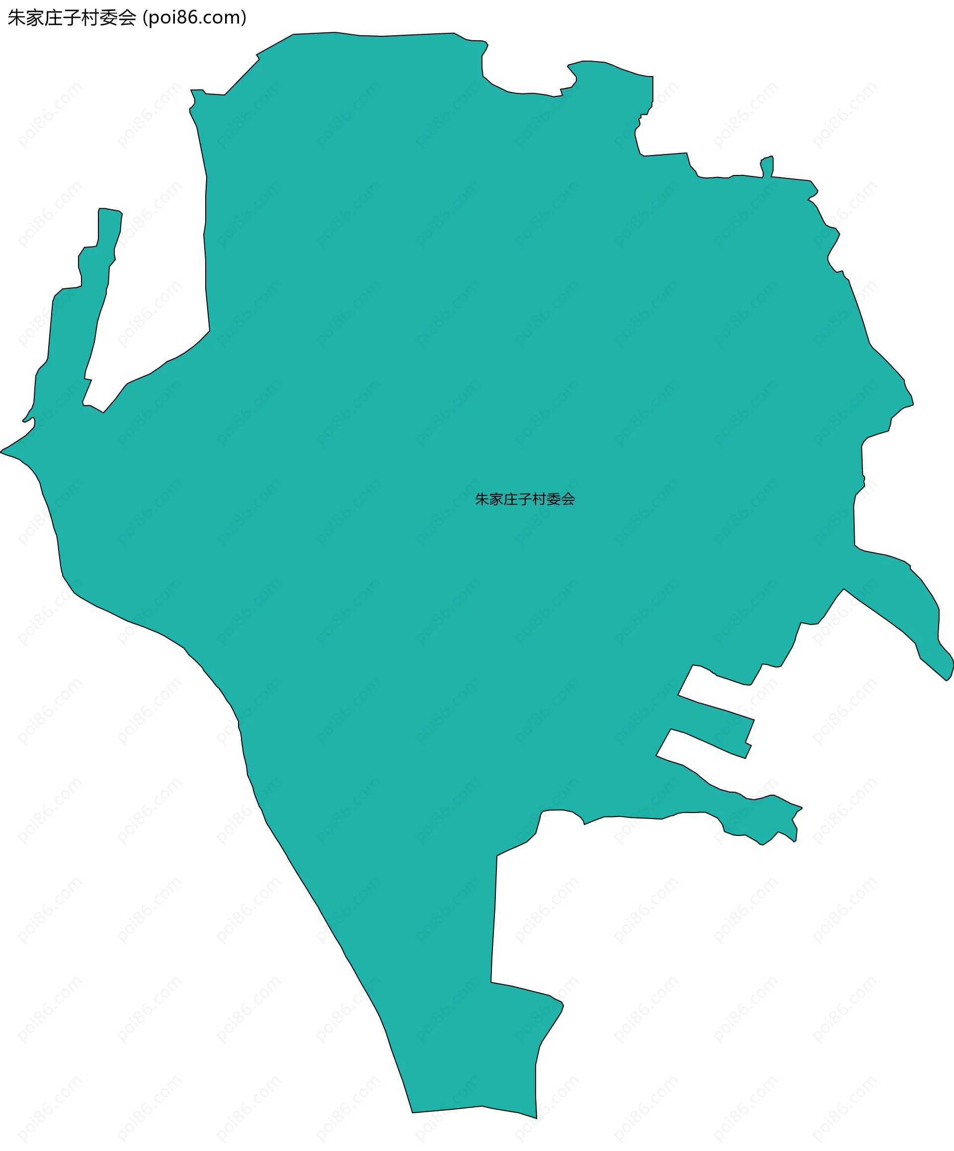 朱家庄子村委会边界地图