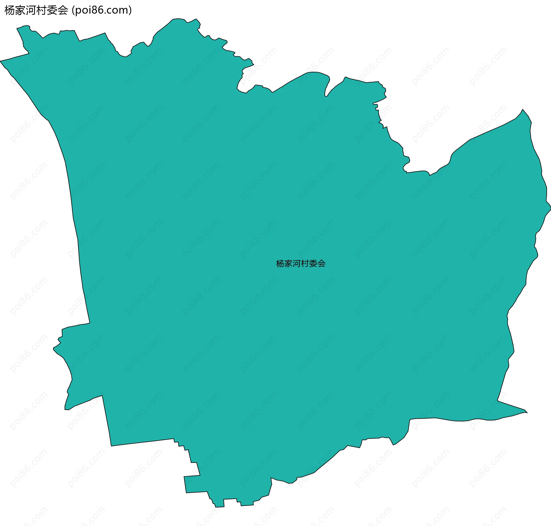 杨家河村委会边界地图
