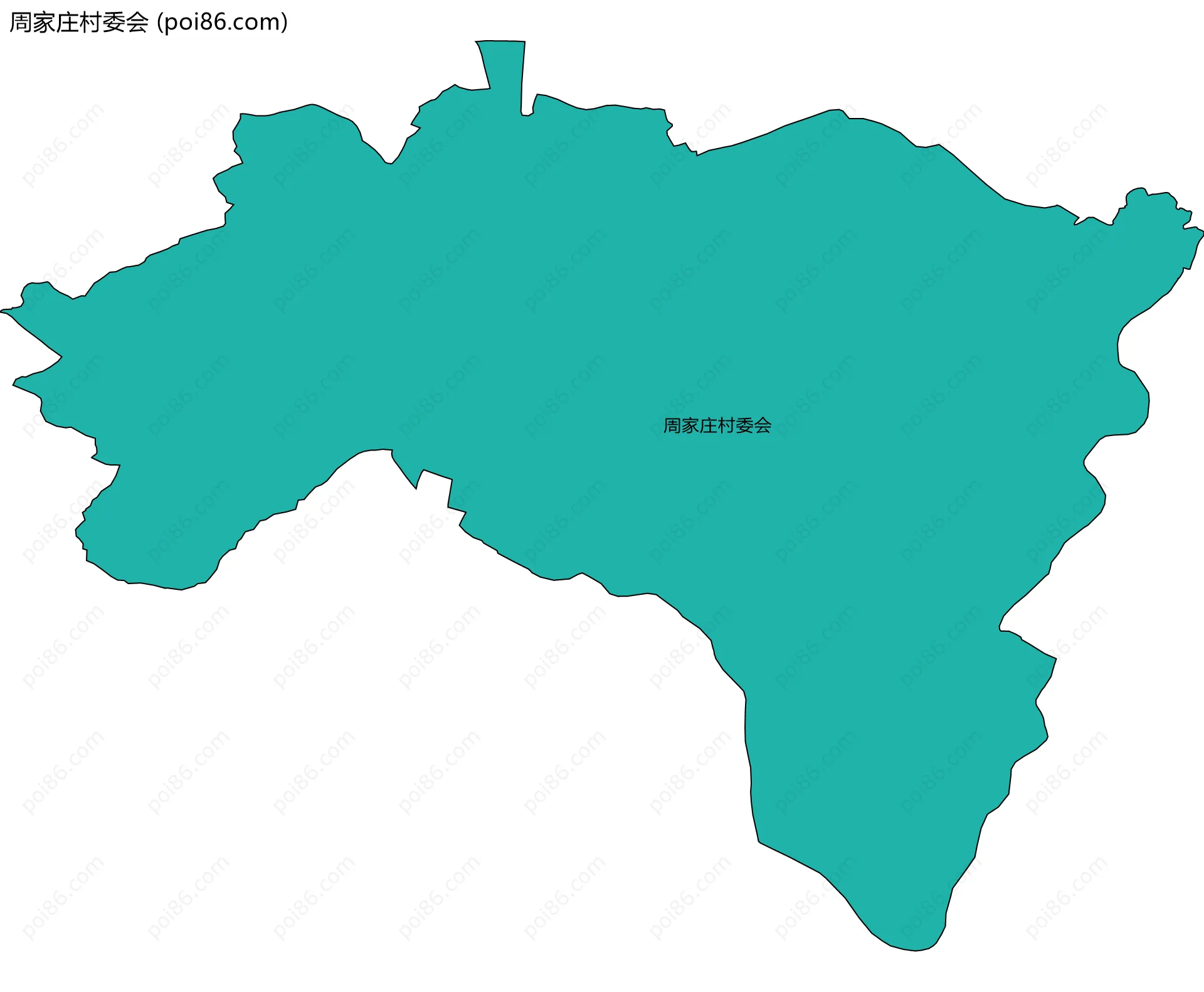 周家庄村委会边界地图