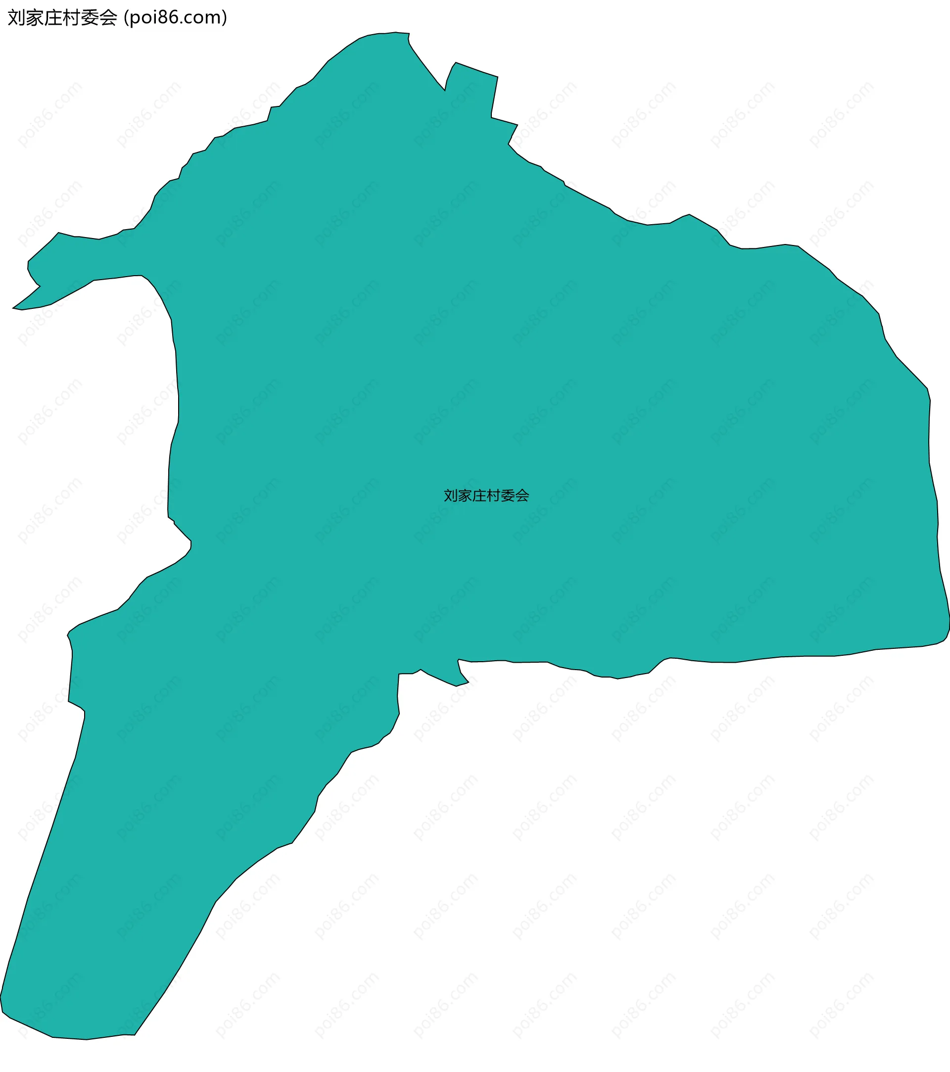 刘家庄村委会边界地图