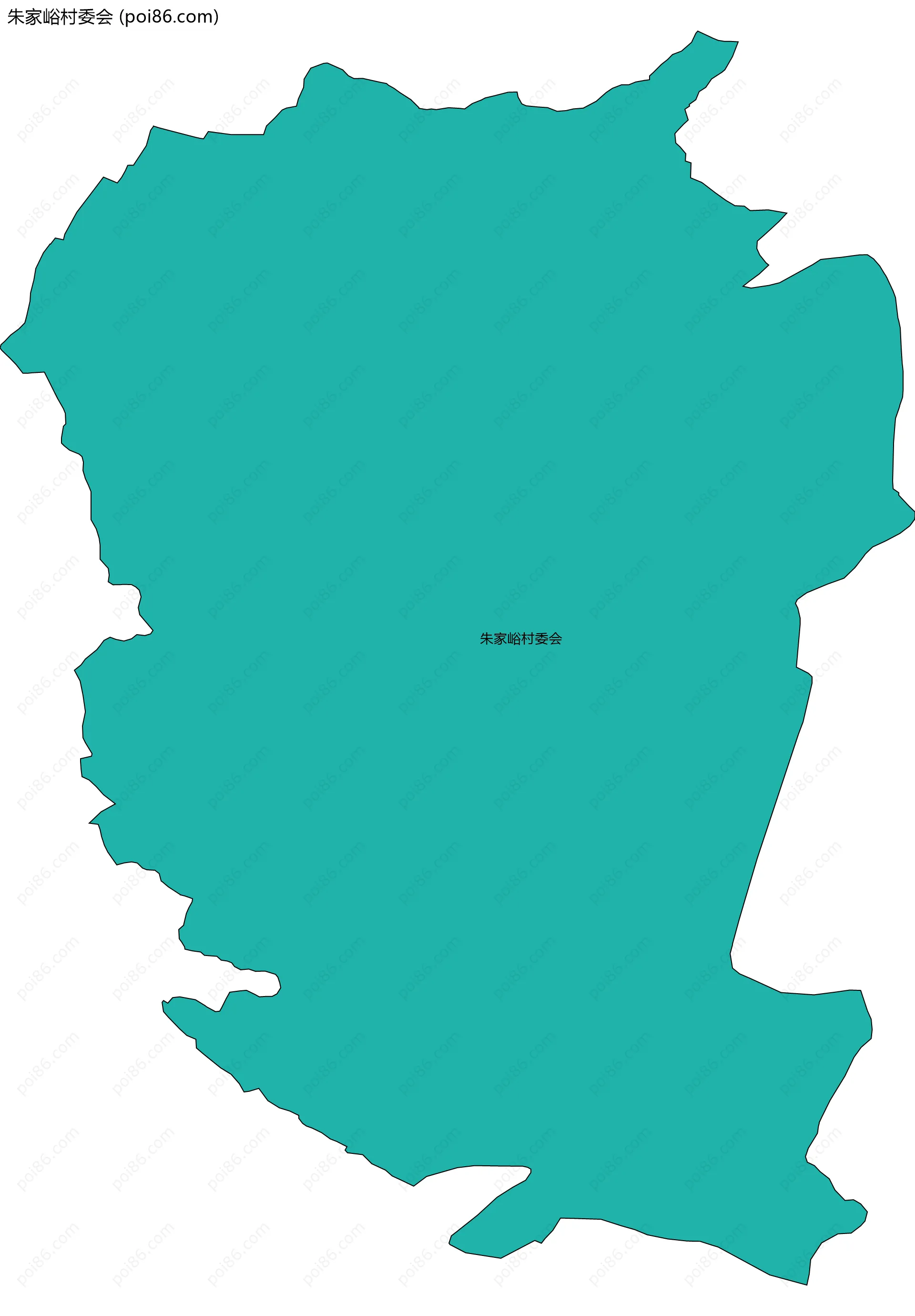 朱家峪村委会边界地图