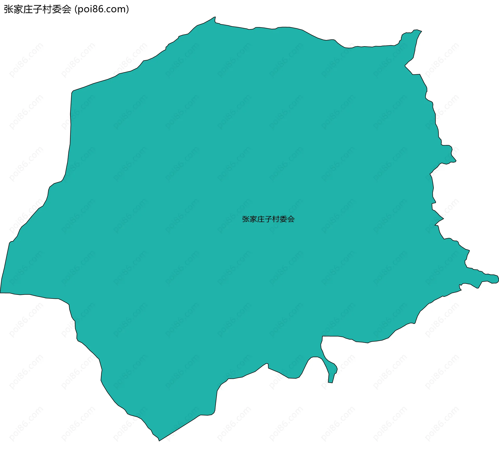 张家庄子村委会边界地图