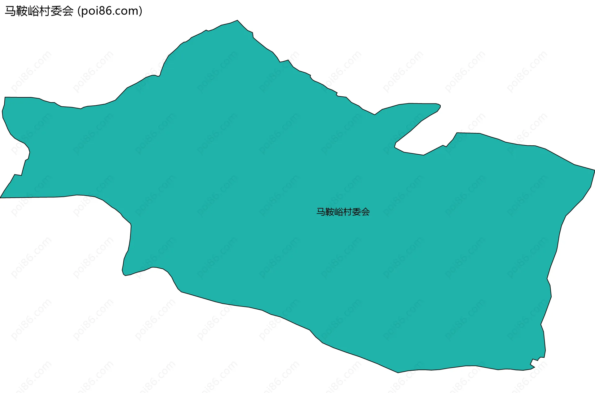 马鞍峪村委会边界地图