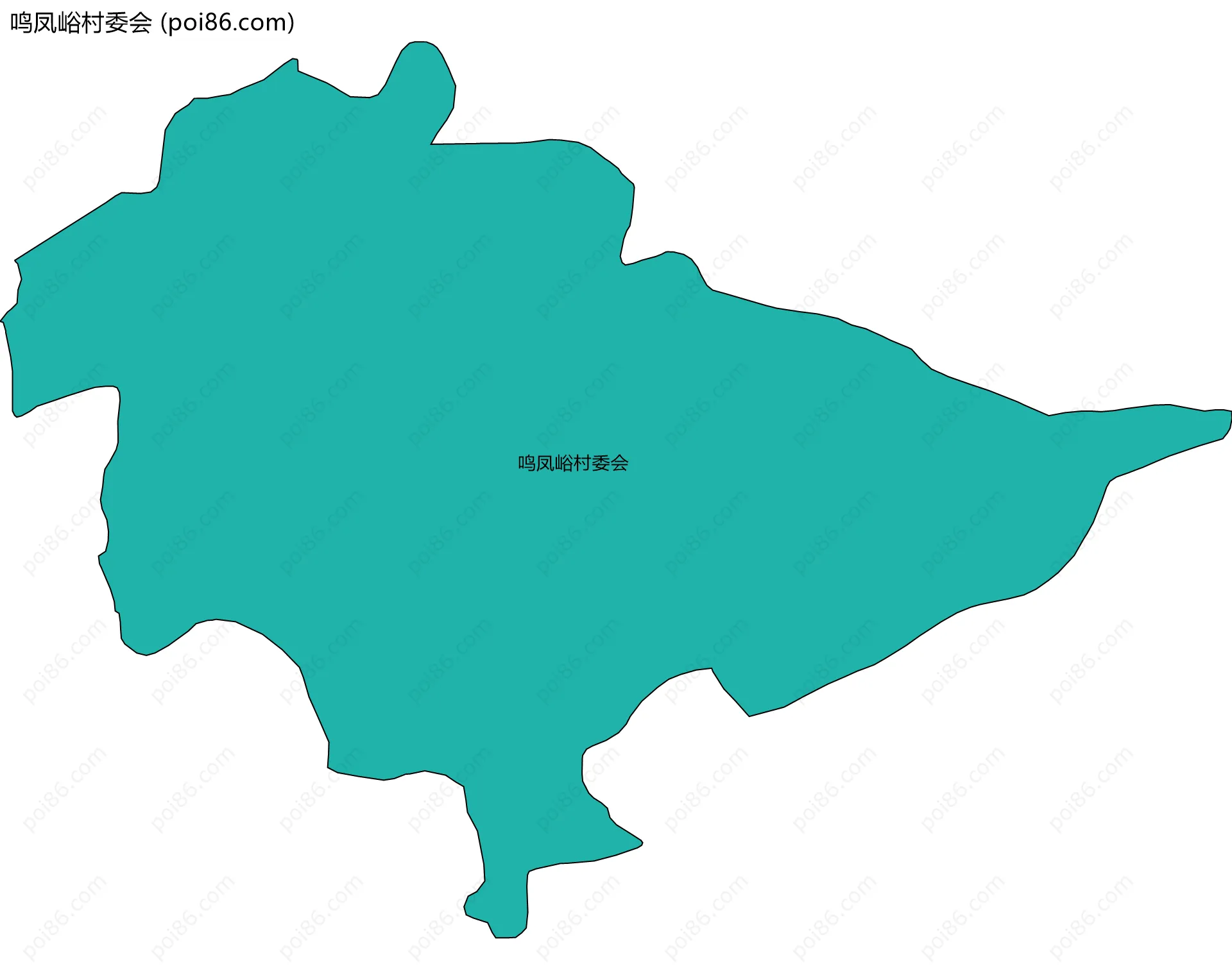 鸣凤峪村委会边界地图