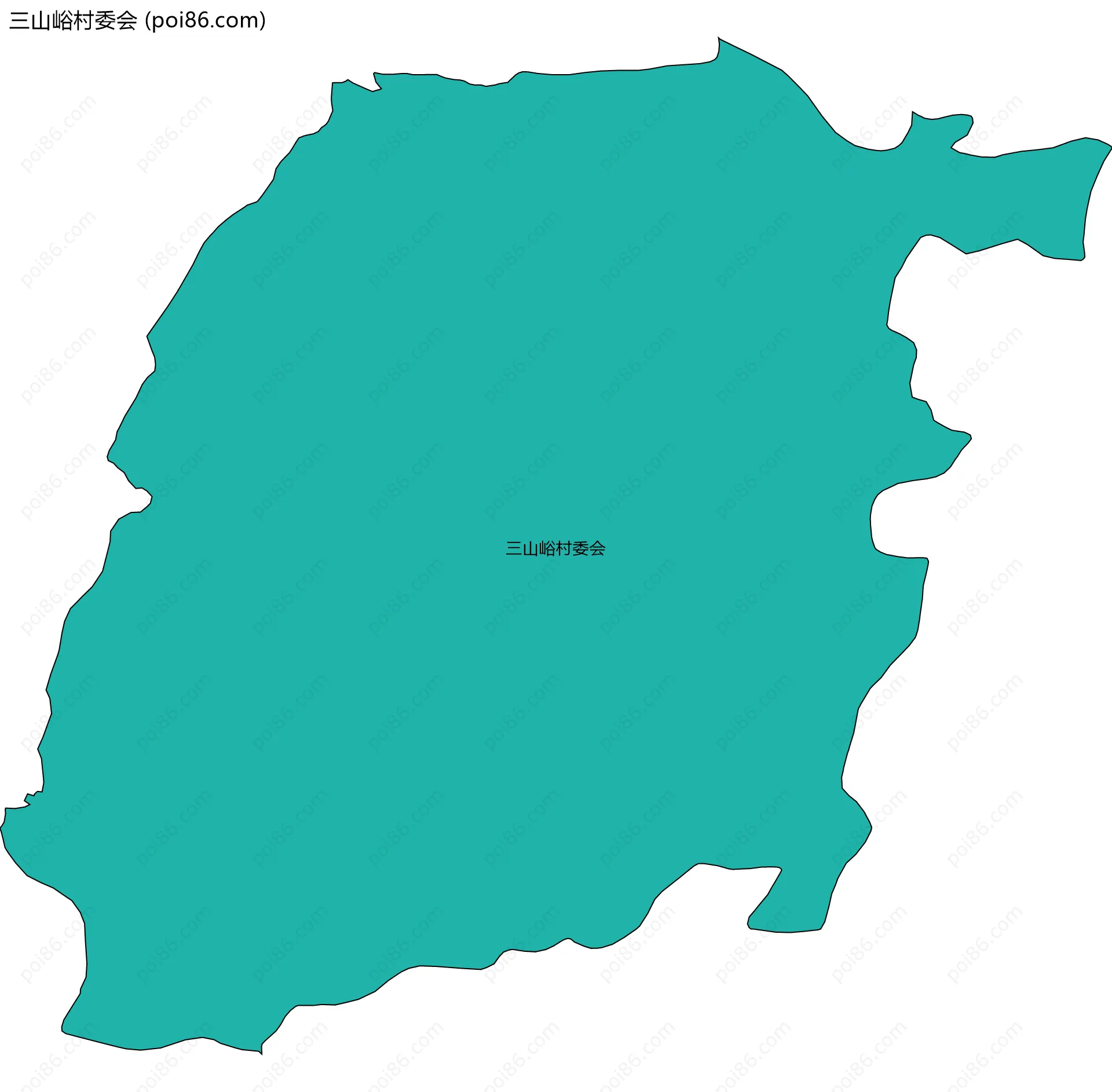 三山峪村委会边界地图