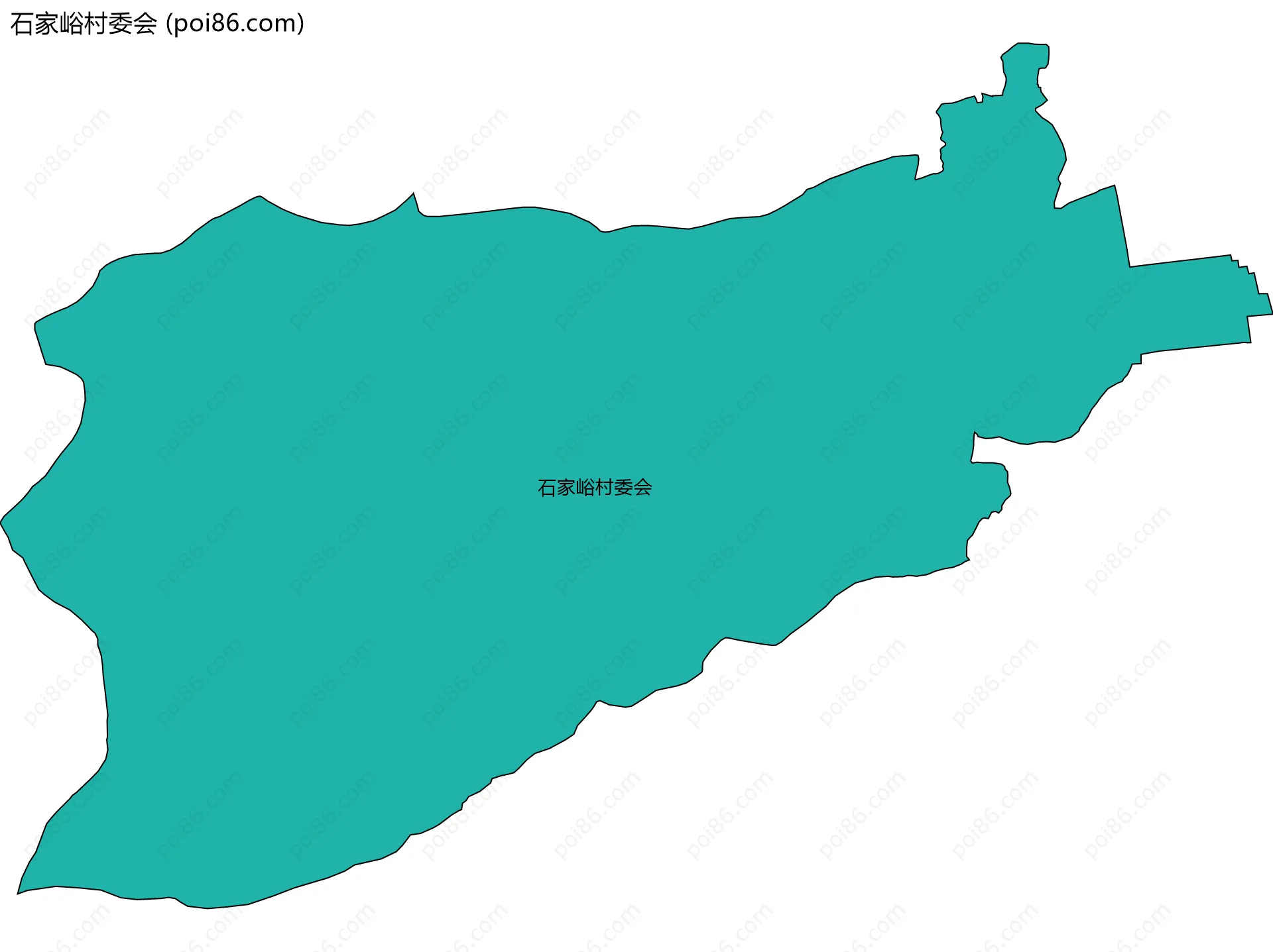 石家峪村委会边界地图