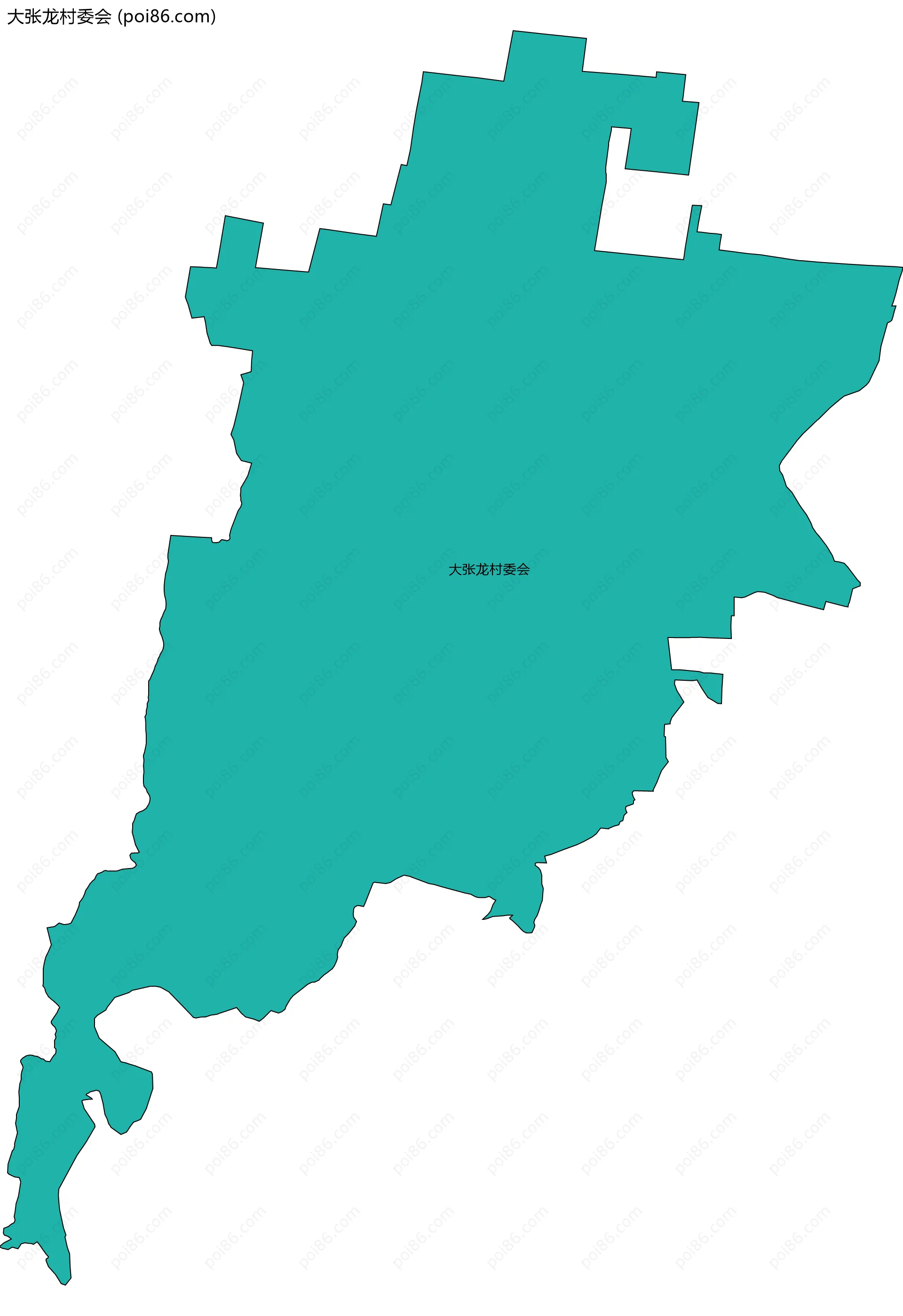 大张龙村委会边界地图