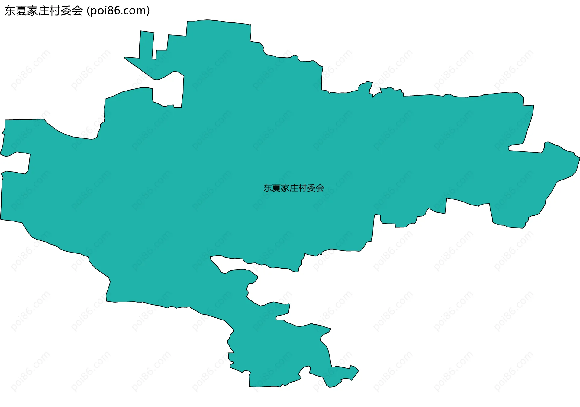 东夏家庄村委会边界地图