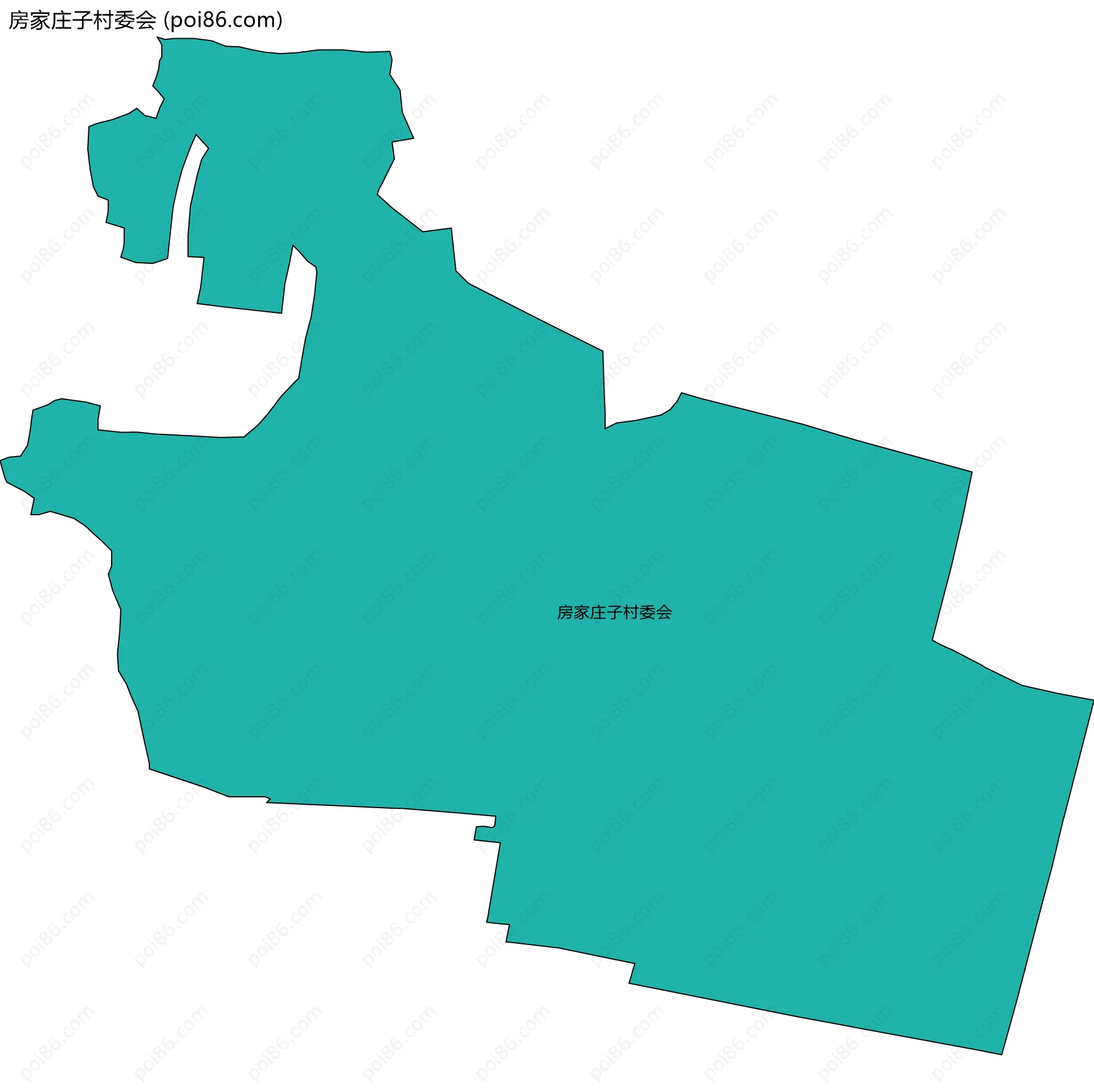 房家庄子村委会边界地图