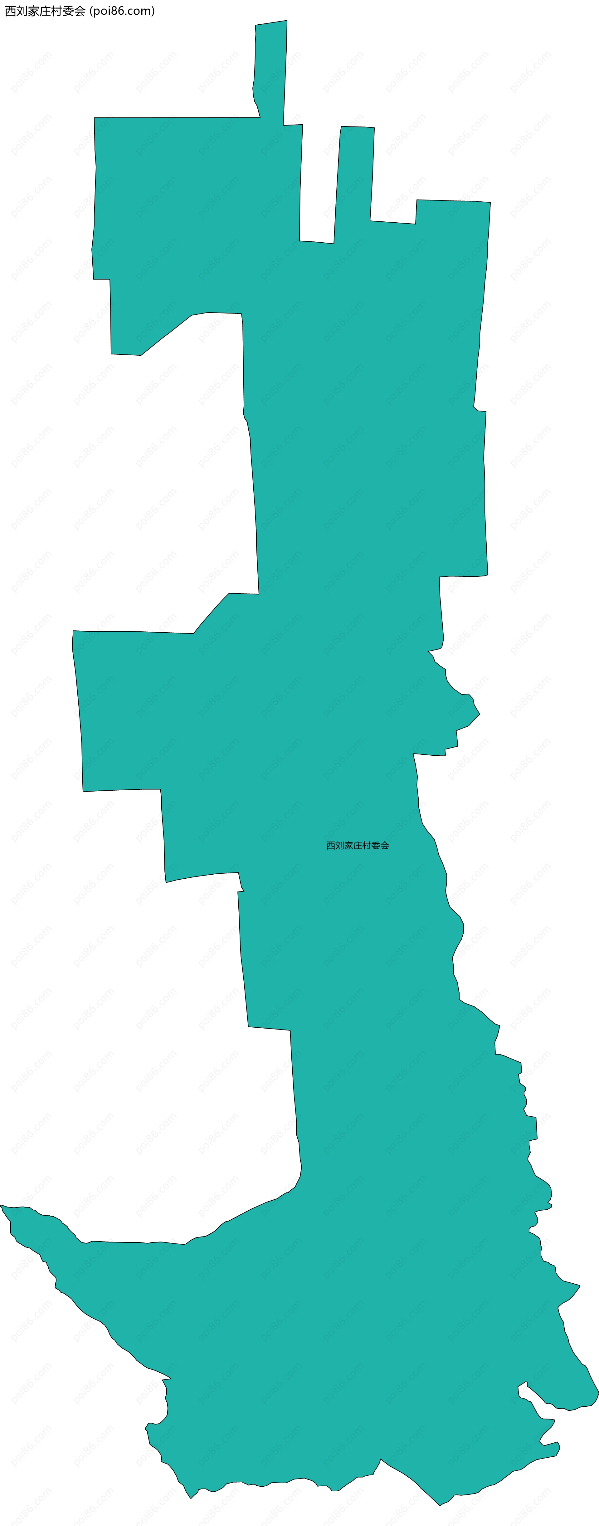 西刘家庄村委会边界地图