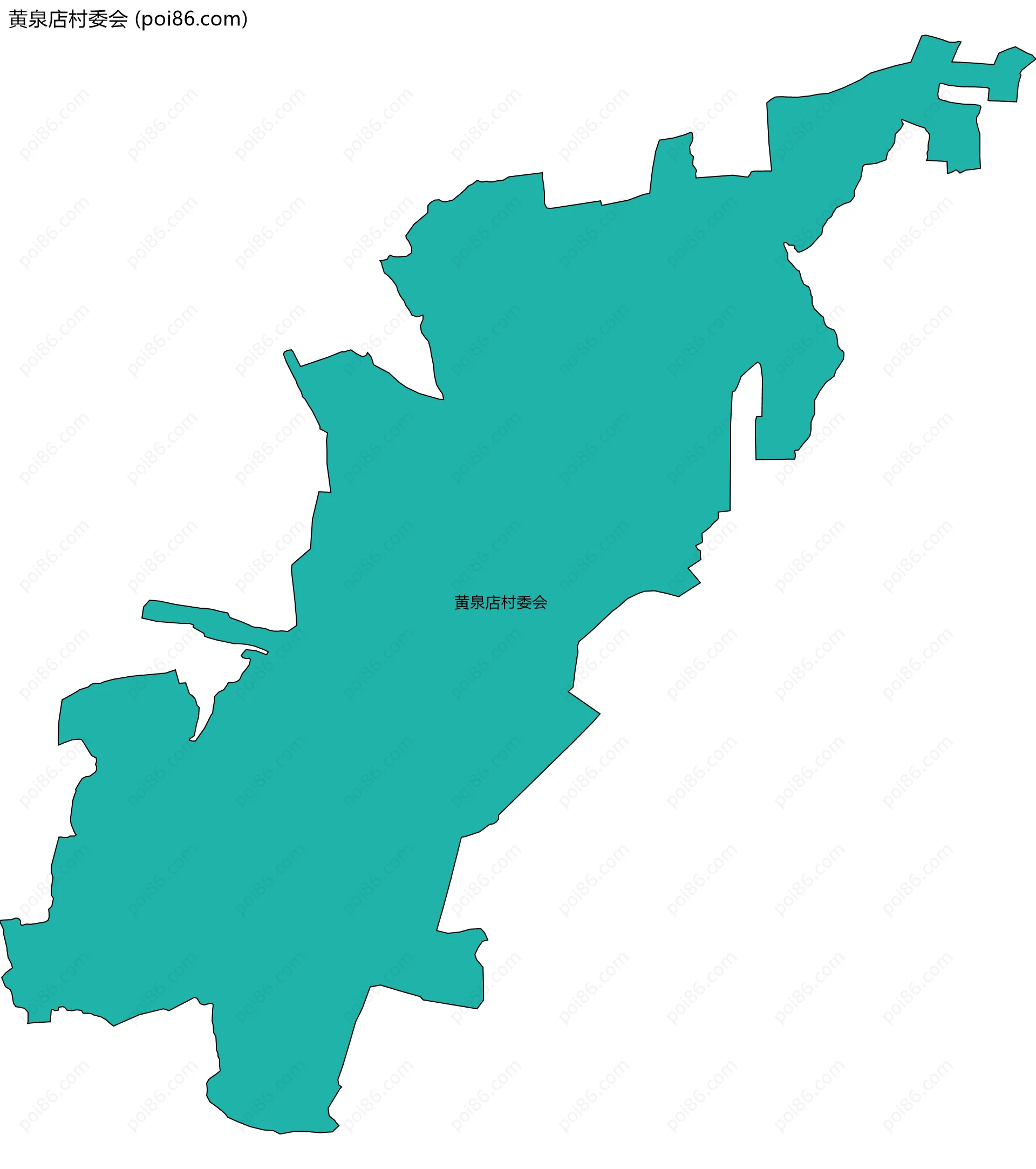 黄泉店村委会边界地图