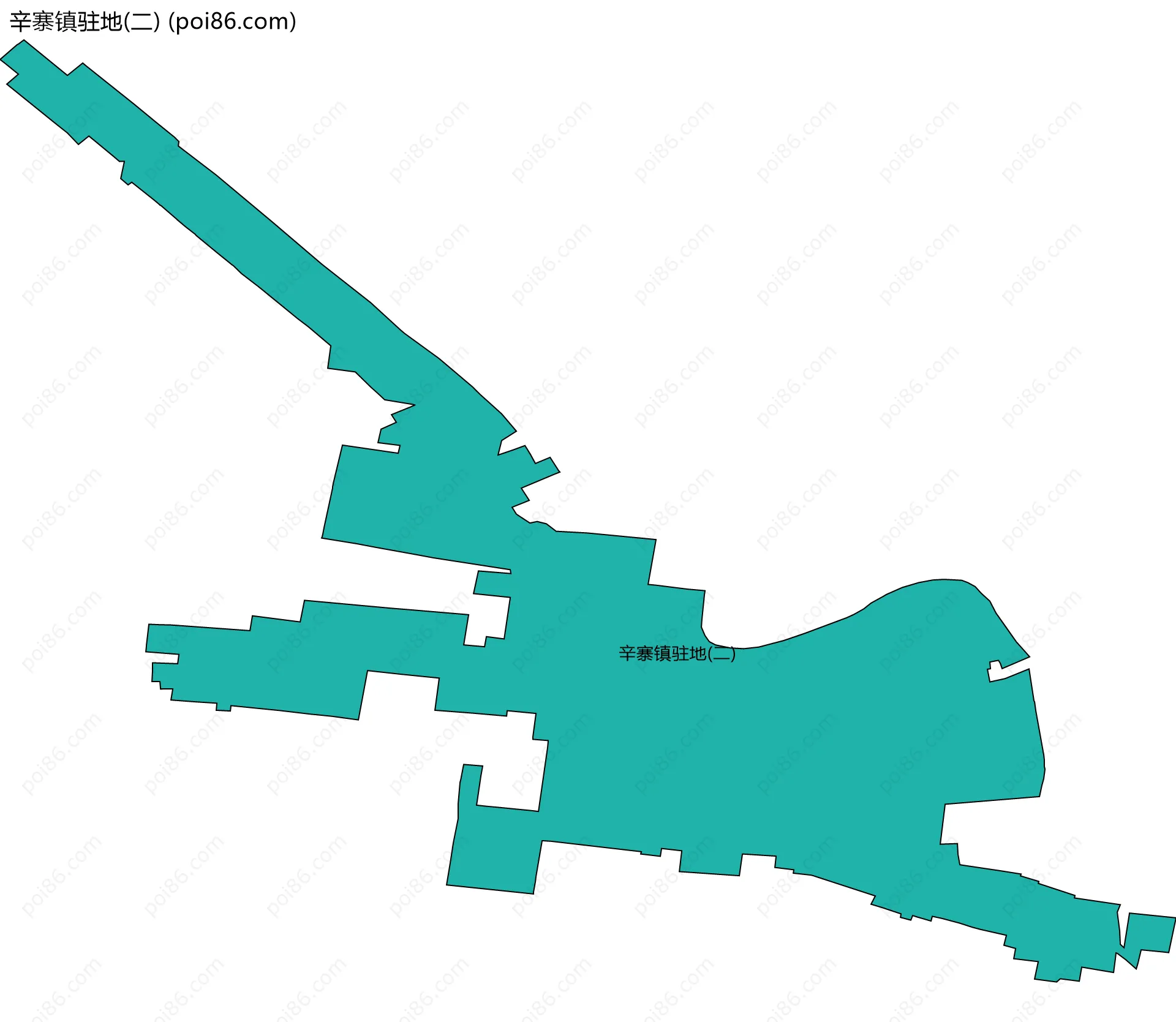 辛寨镇驻地(二)边界地图