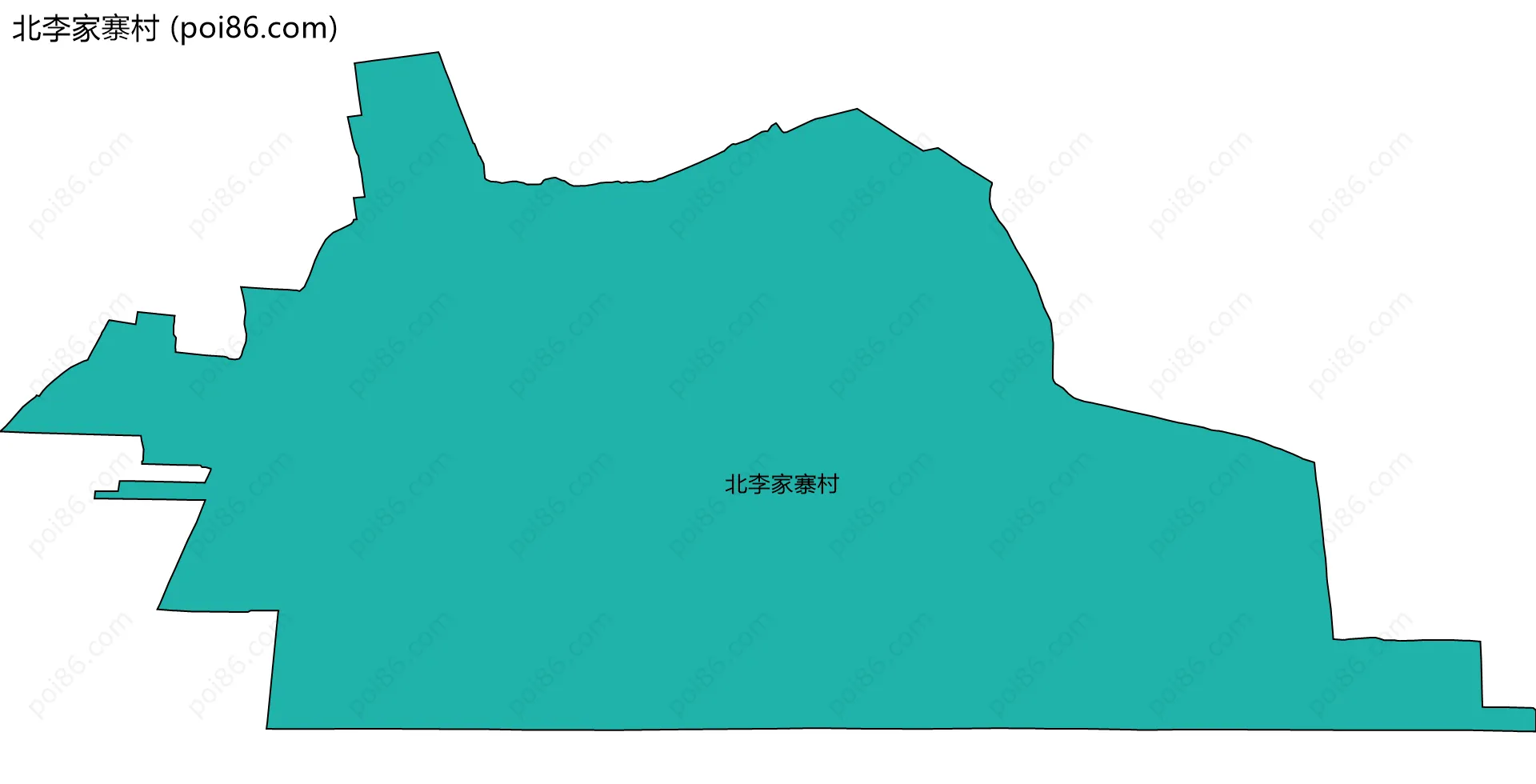 北李家寨村边界地图