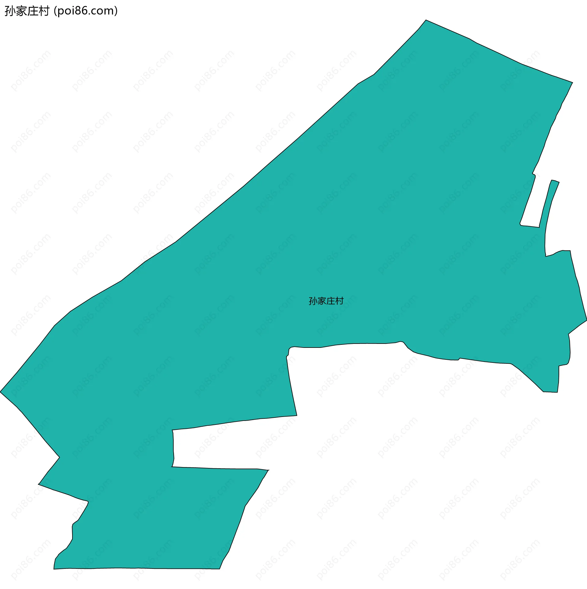 孙家庄村边界地图