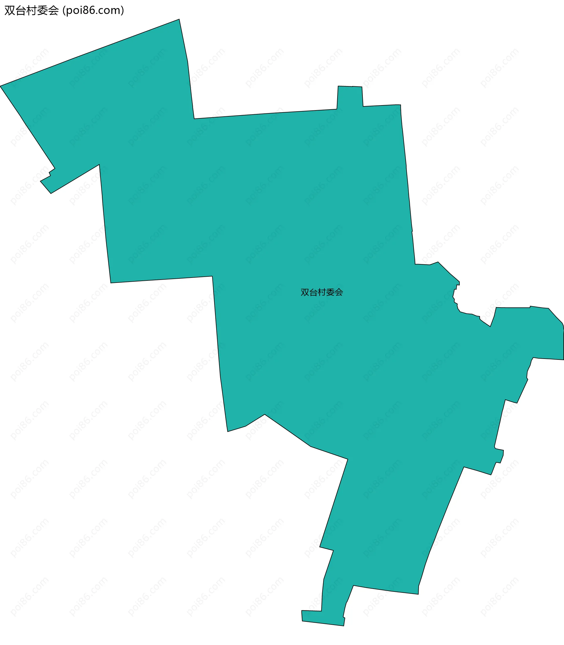 双台村委会边界地图