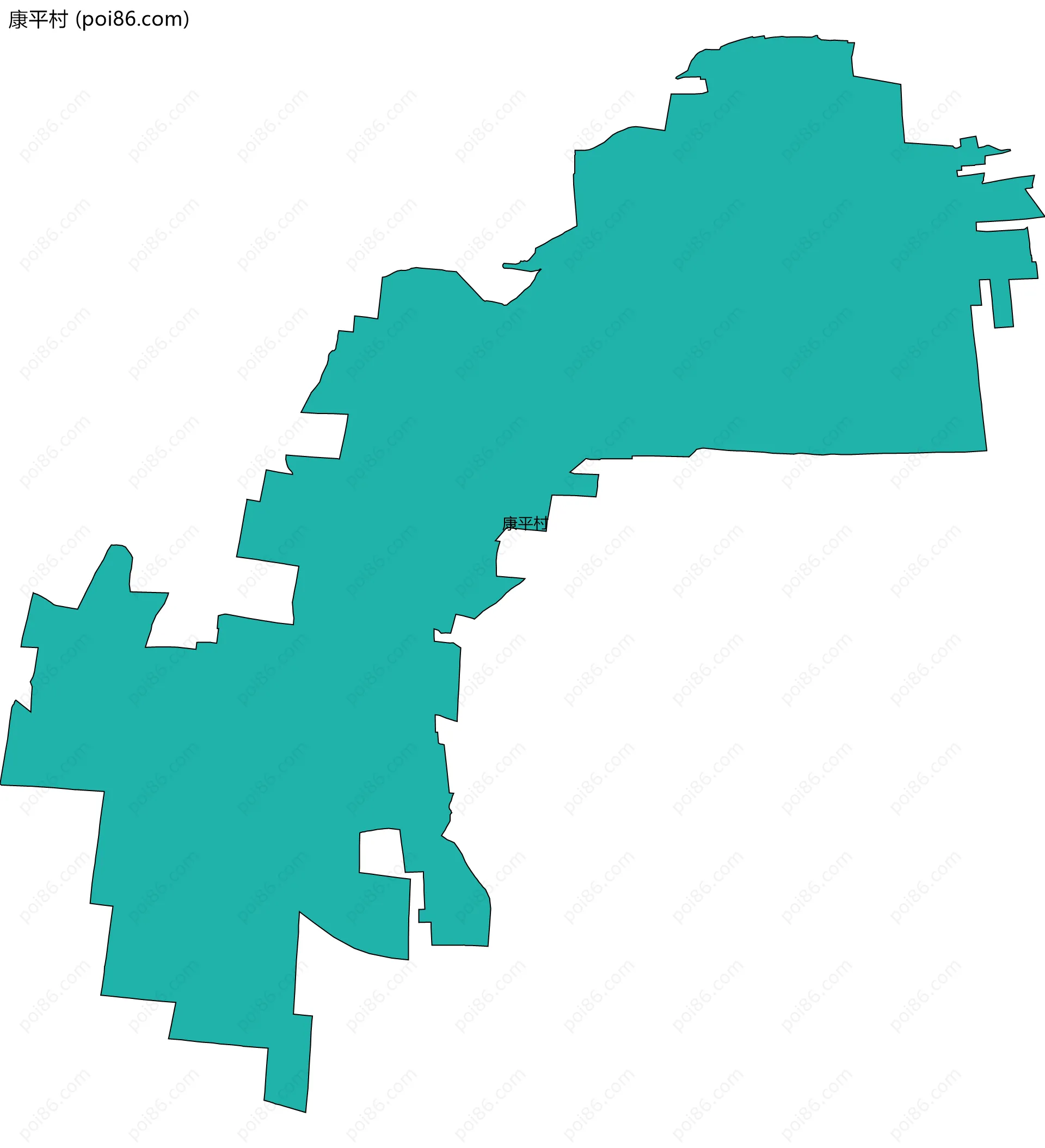 康平村边界地图