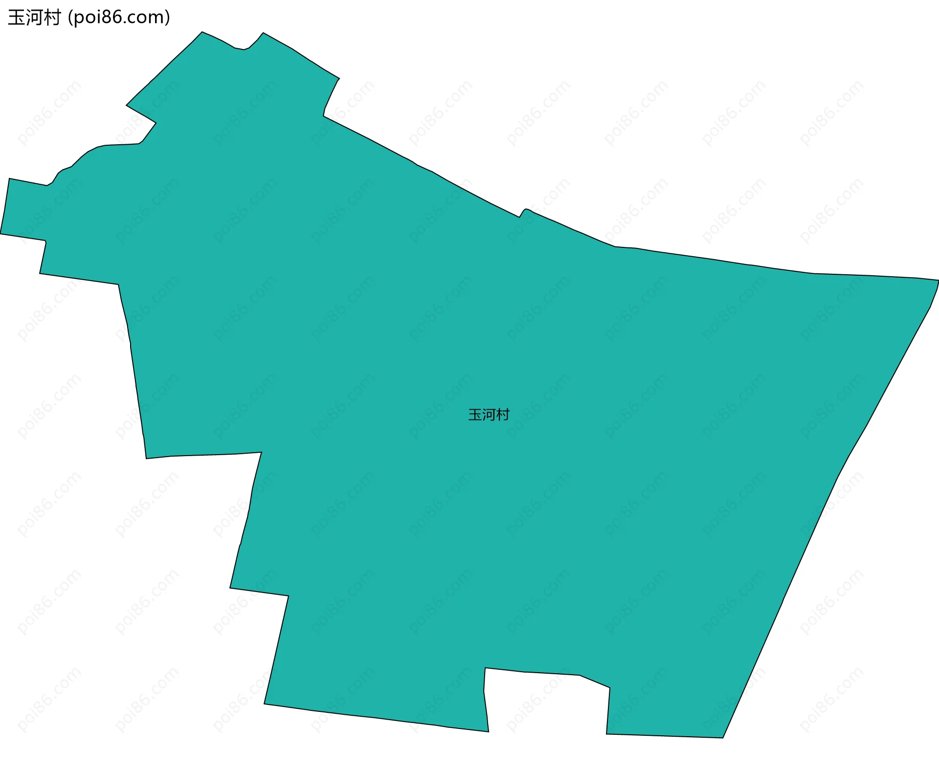 玉河村边界地图