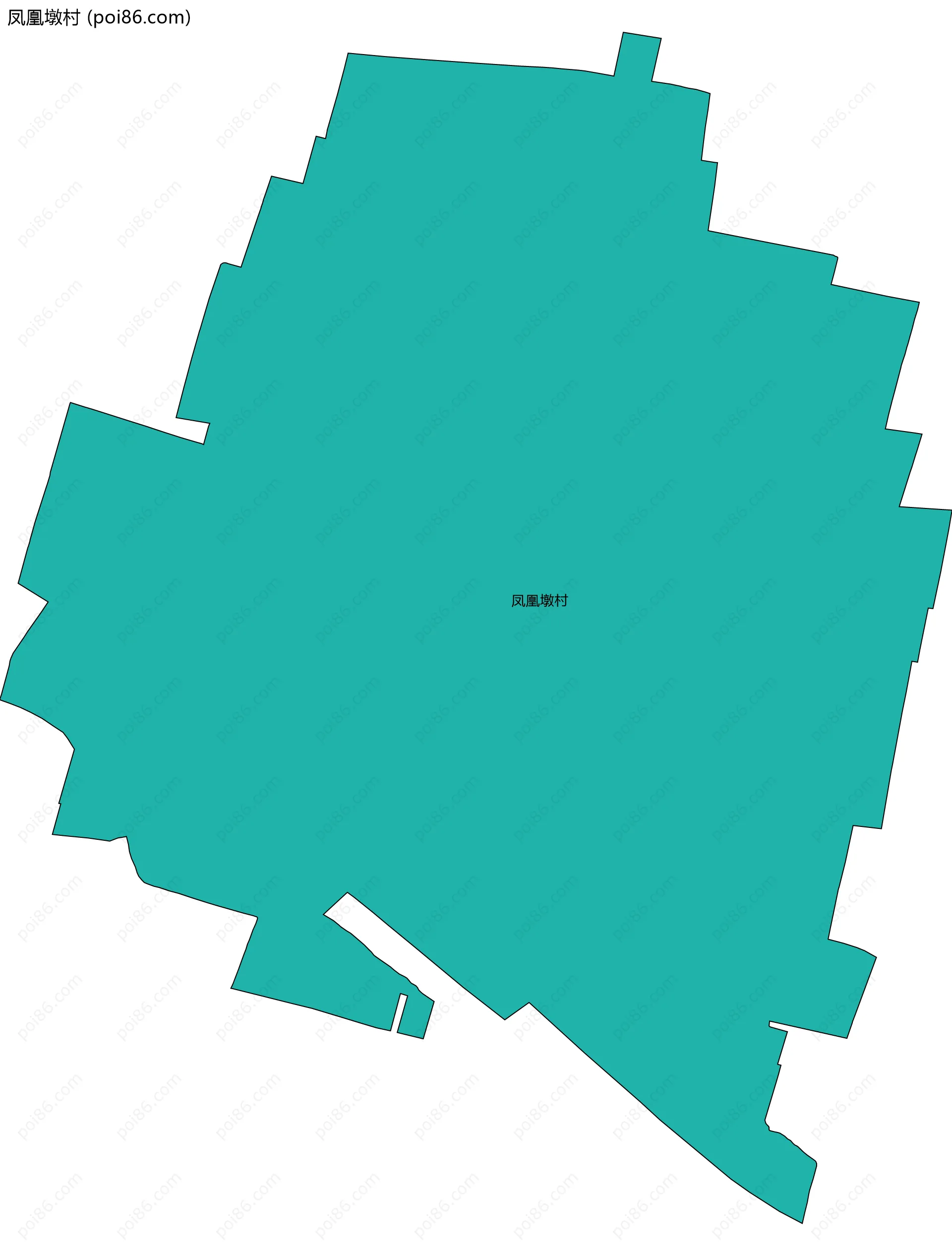 凤凰墩村边界地图