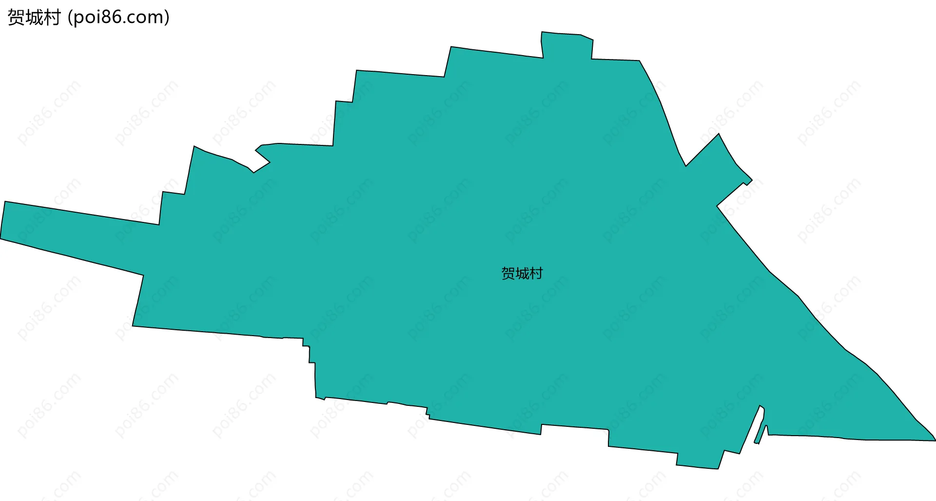 贺城村边界地图