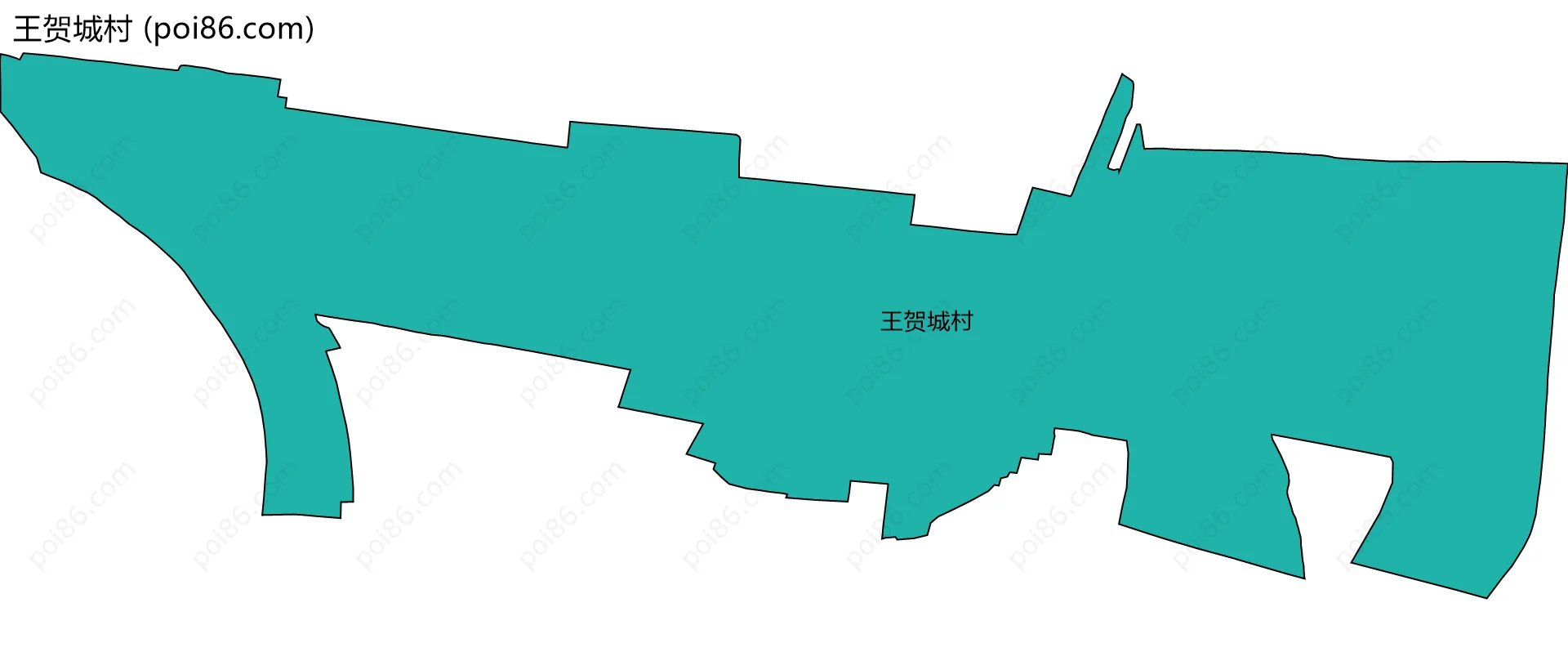 王贺城村边界地图