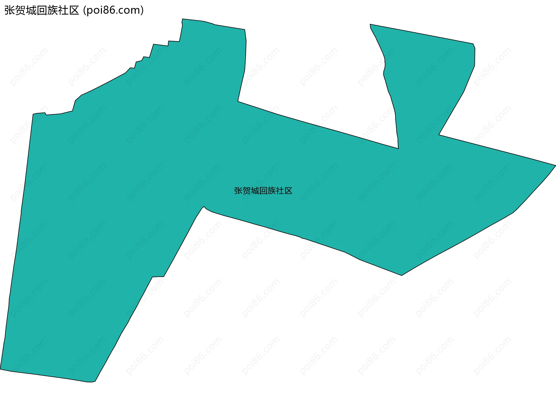 张贺城回族社区边界地图