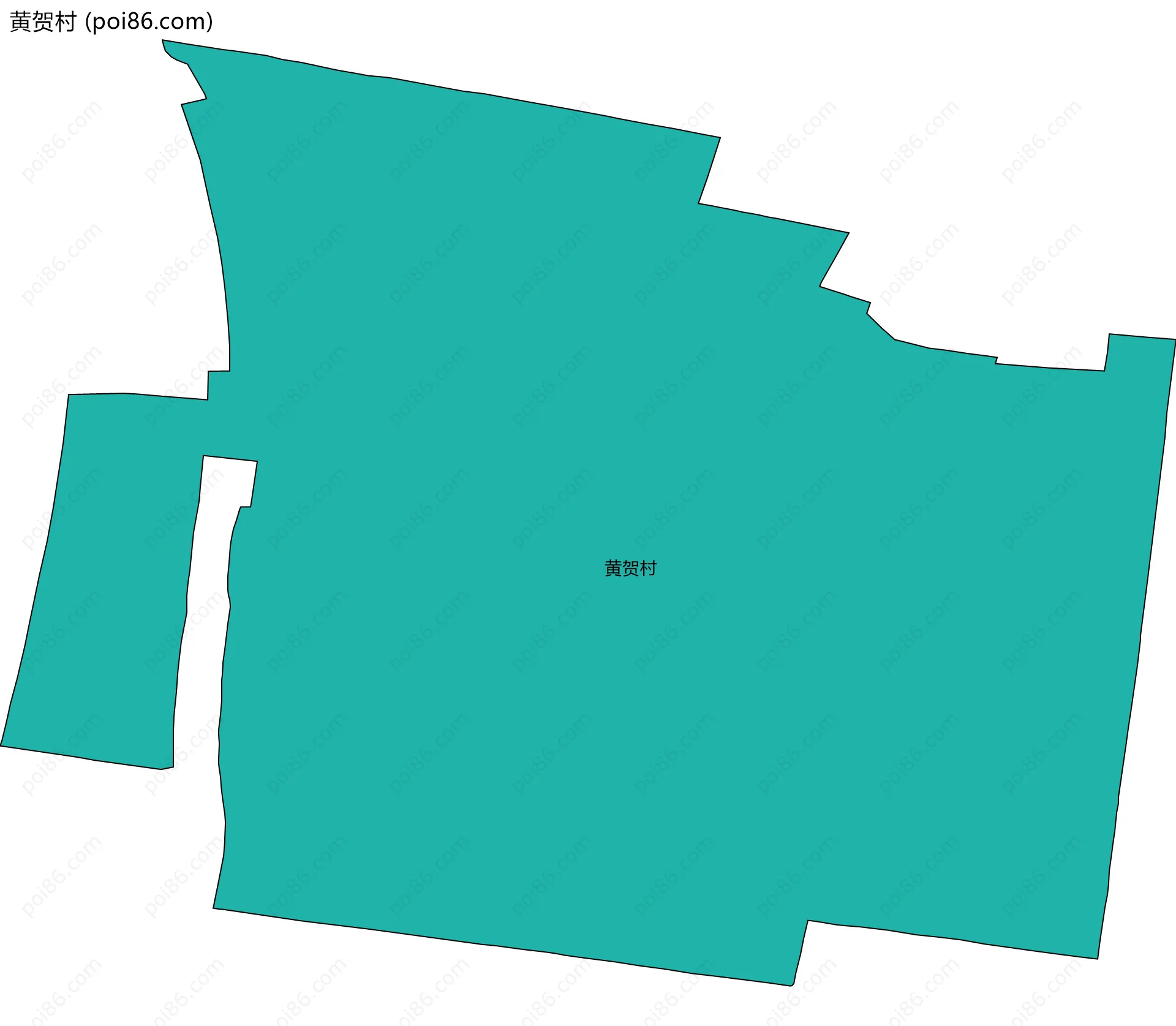 黄贺村边界地图