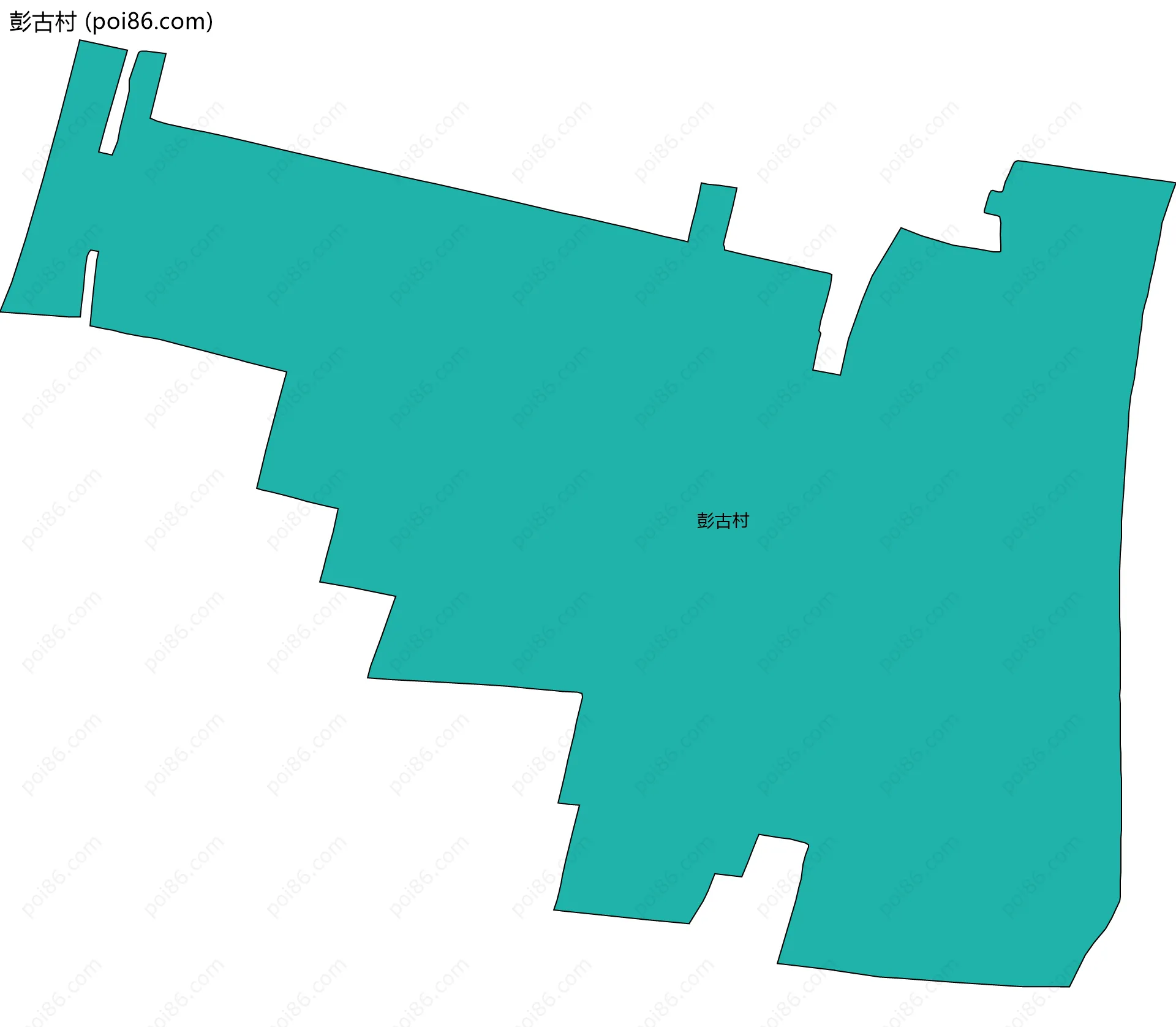 彭古村边界地图