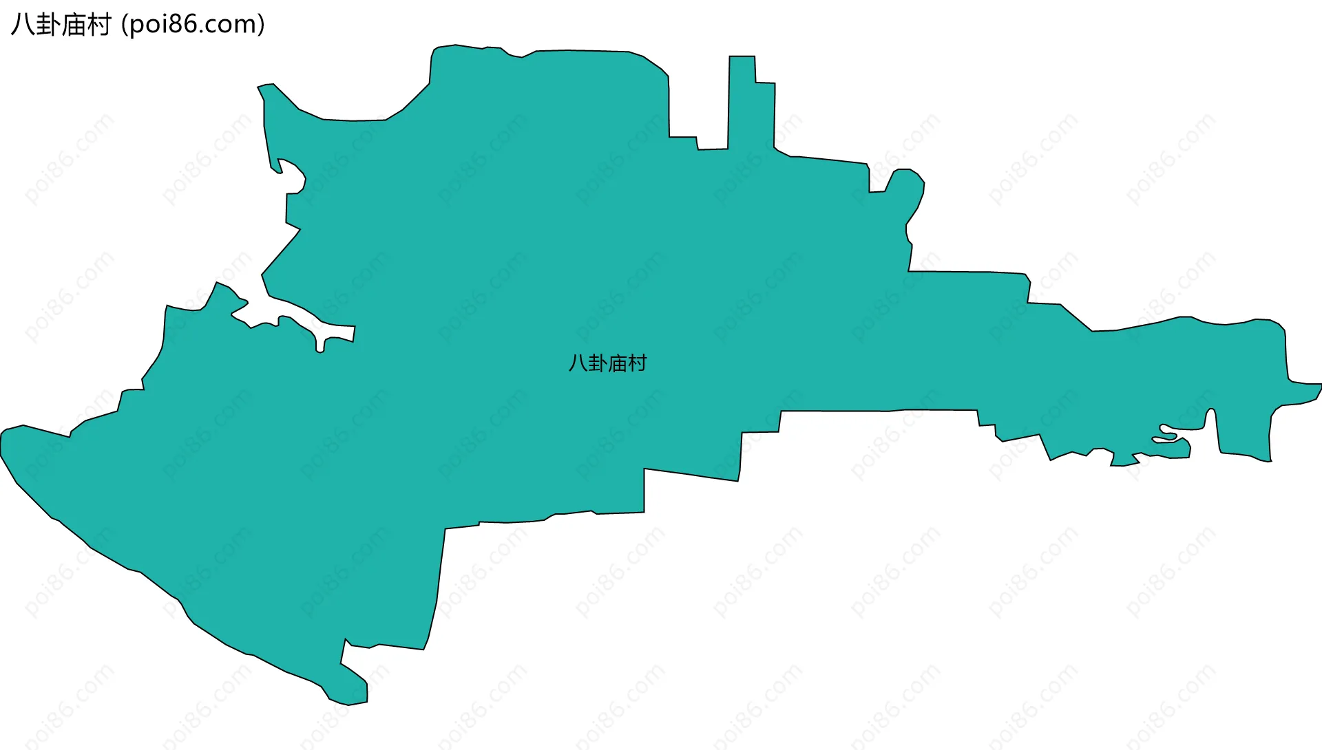 八卦庙村边界地图