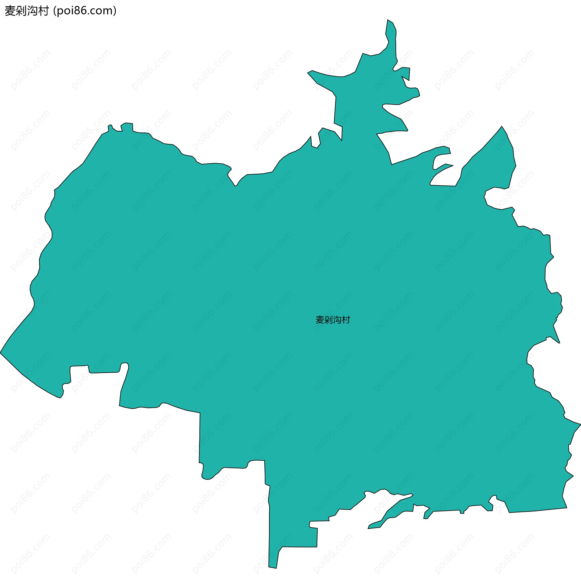 麦剁沟村边界地图